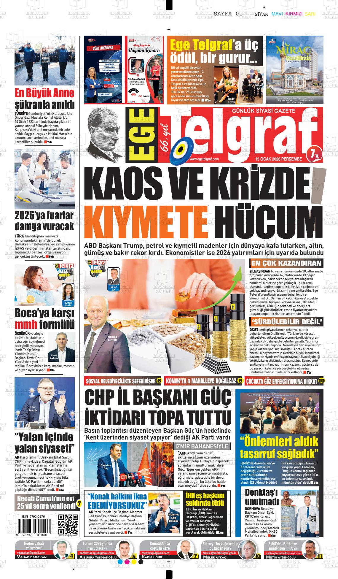 Izmir Egetelgraf 15.01.2026