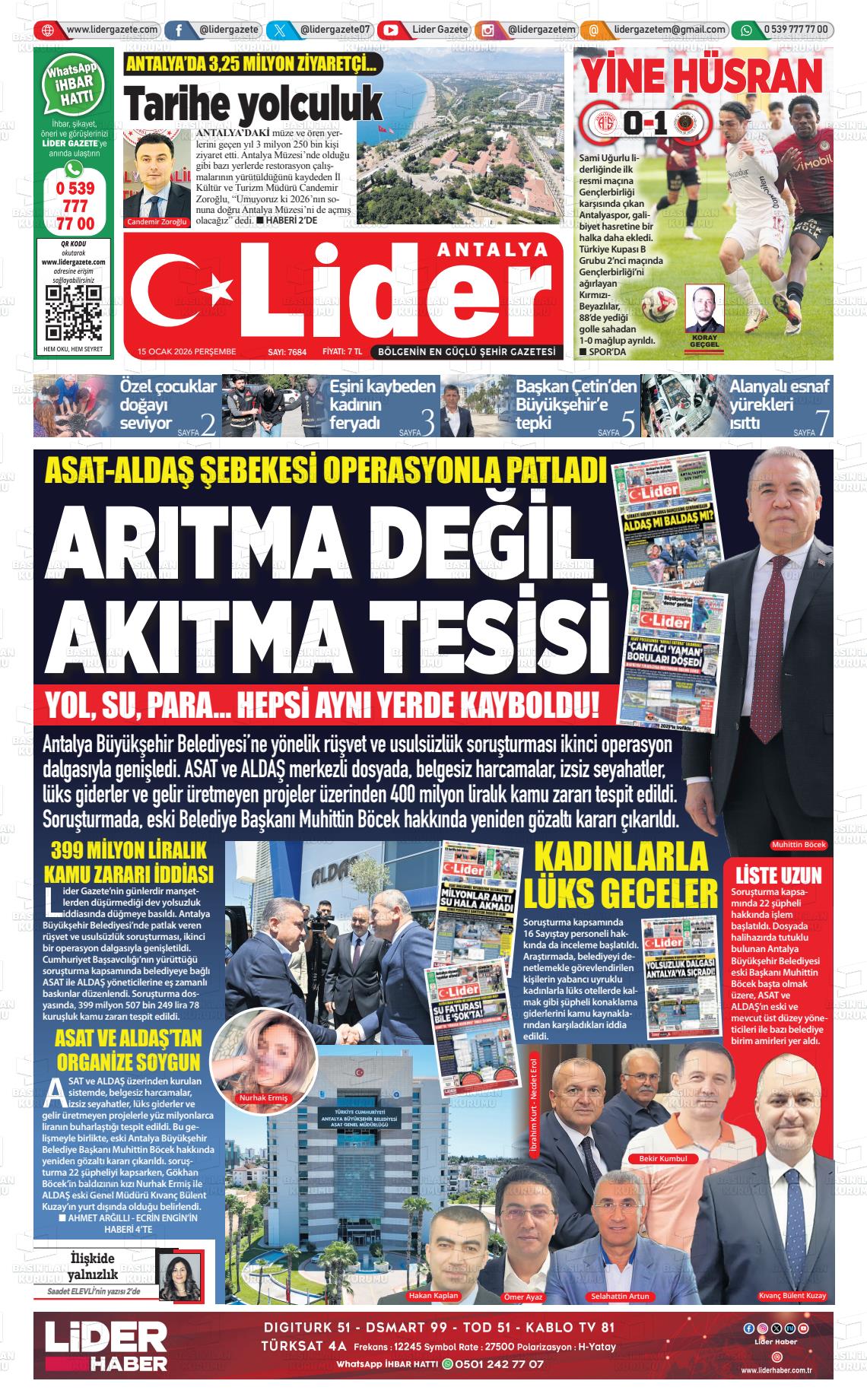 Antalya Gazetebir 15.01.2026