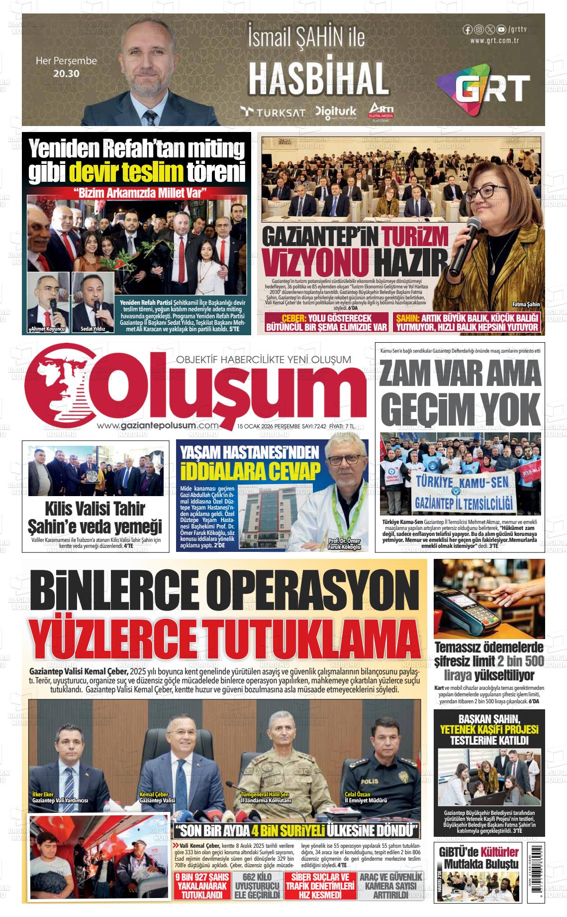 Gaziantep Olusum 15.01.2026