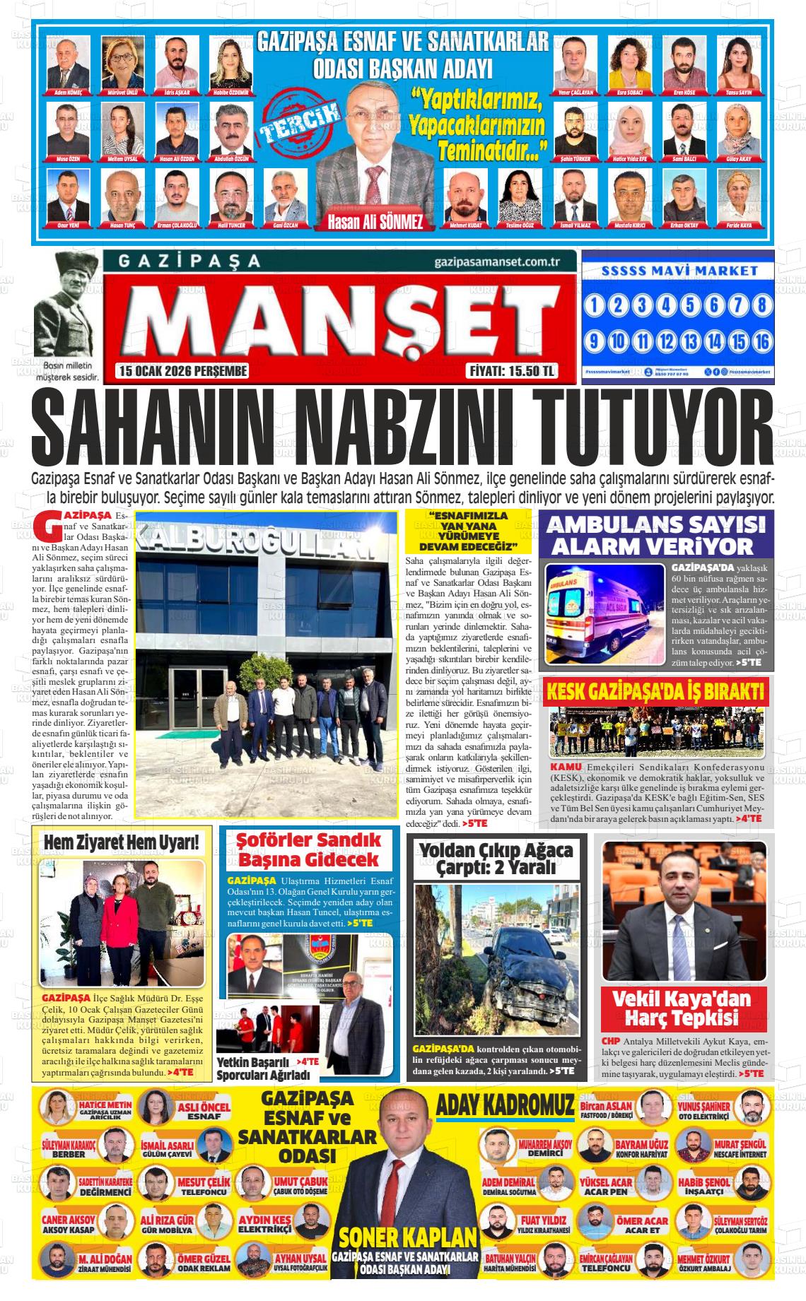 Antalya Gazipasamanset 15.01.2026