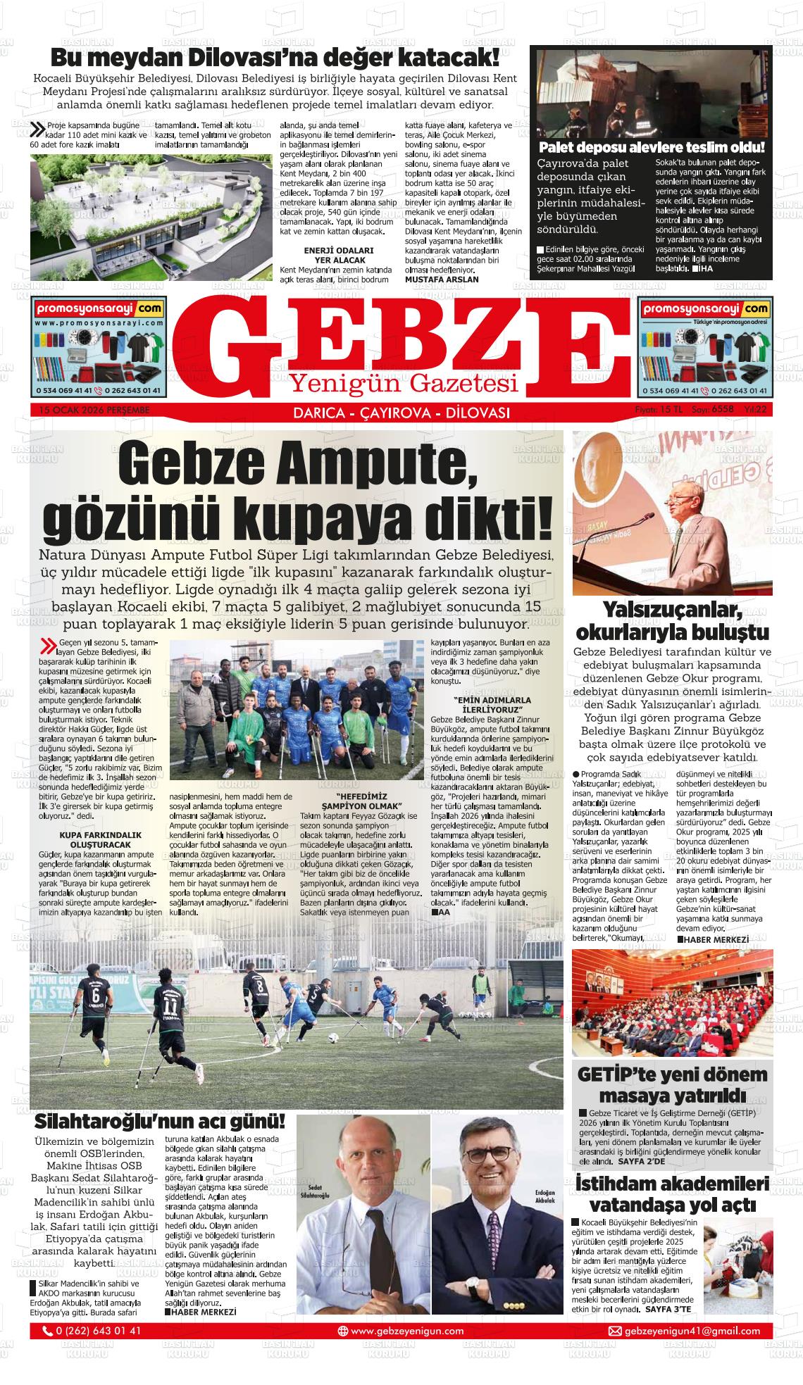 Kocaeli Gebzeyenigun 15.01.2026