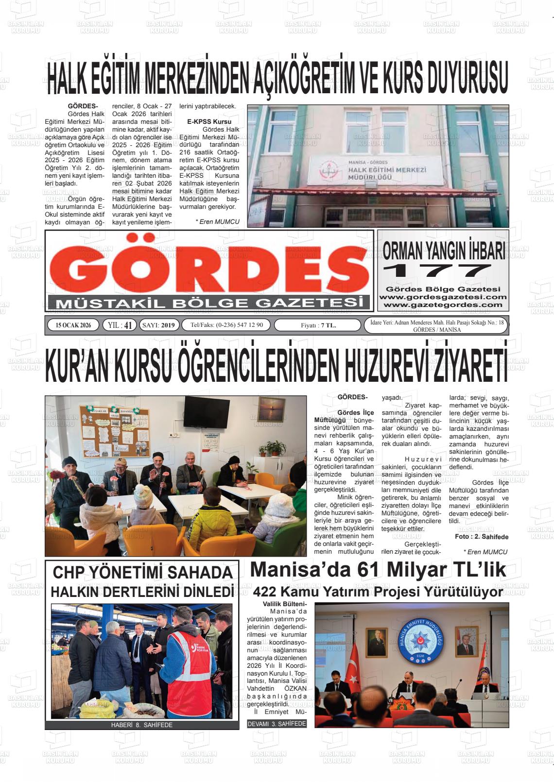 Manisa Gordesmustakilbolge 15.01.2026