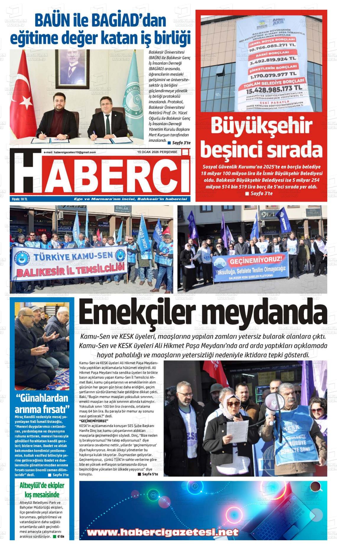 Mersin Haberci 15.01.2026