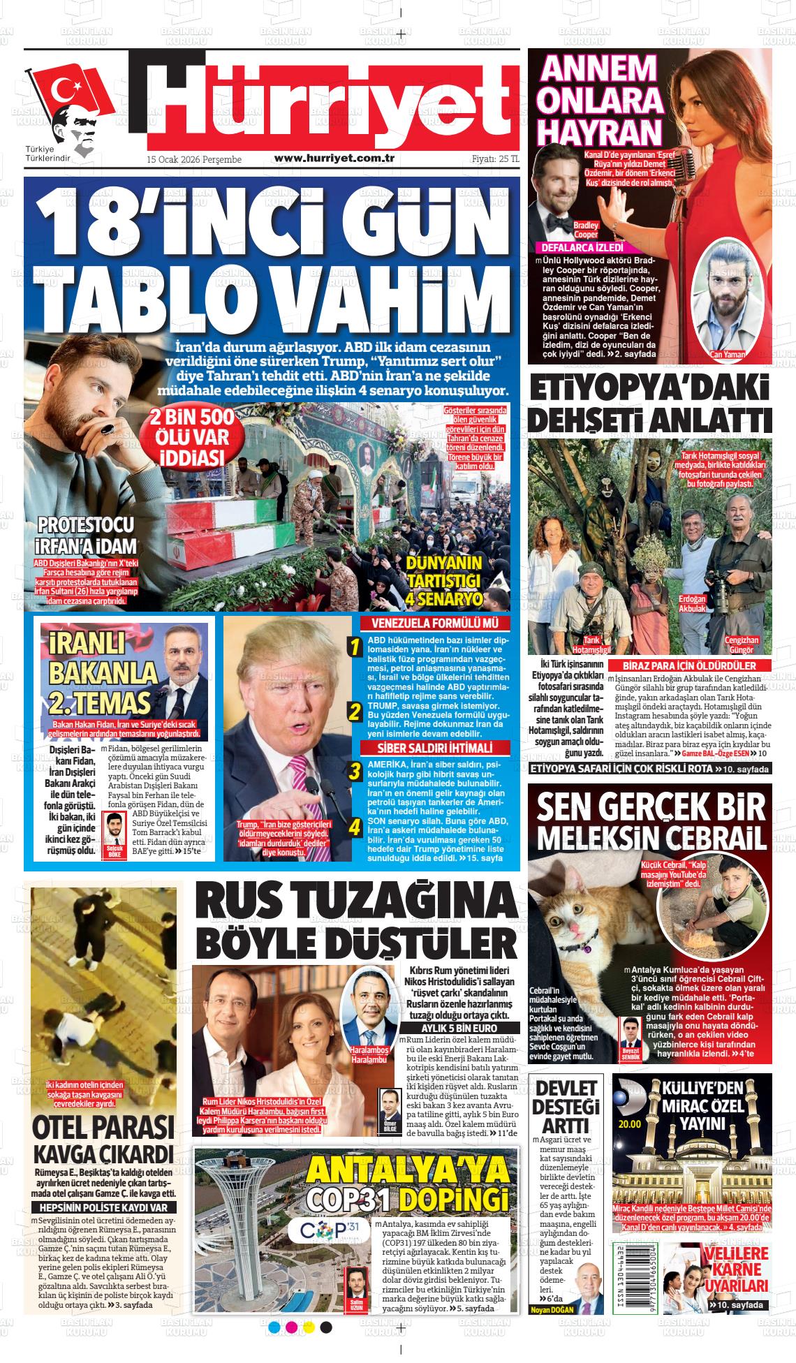 Hürriyet Gazetesi 15.01.2026