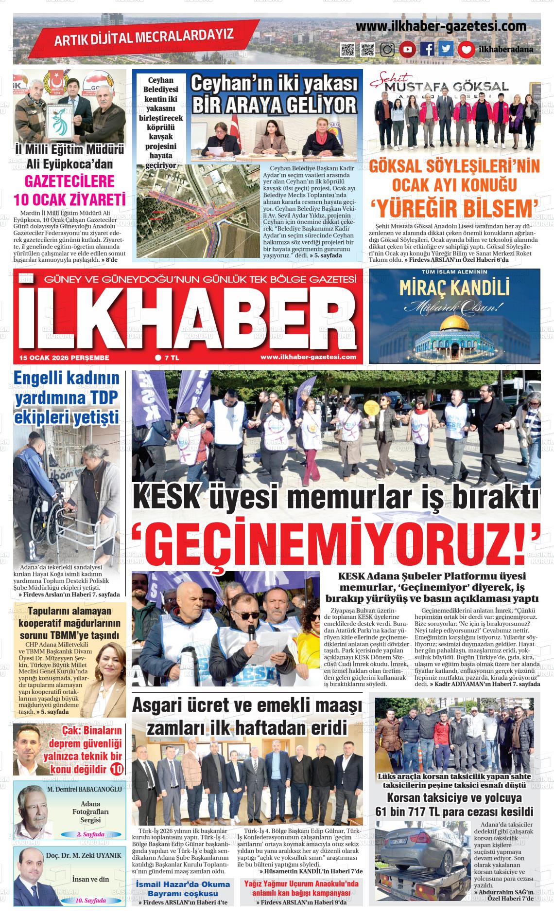 Adana Ilkhaber 15.01.2026