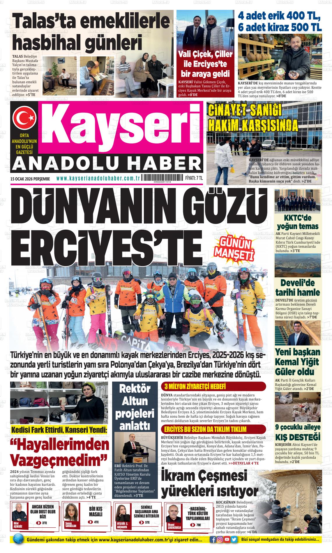 Kayseri Anadoluhaber 15.01.2026