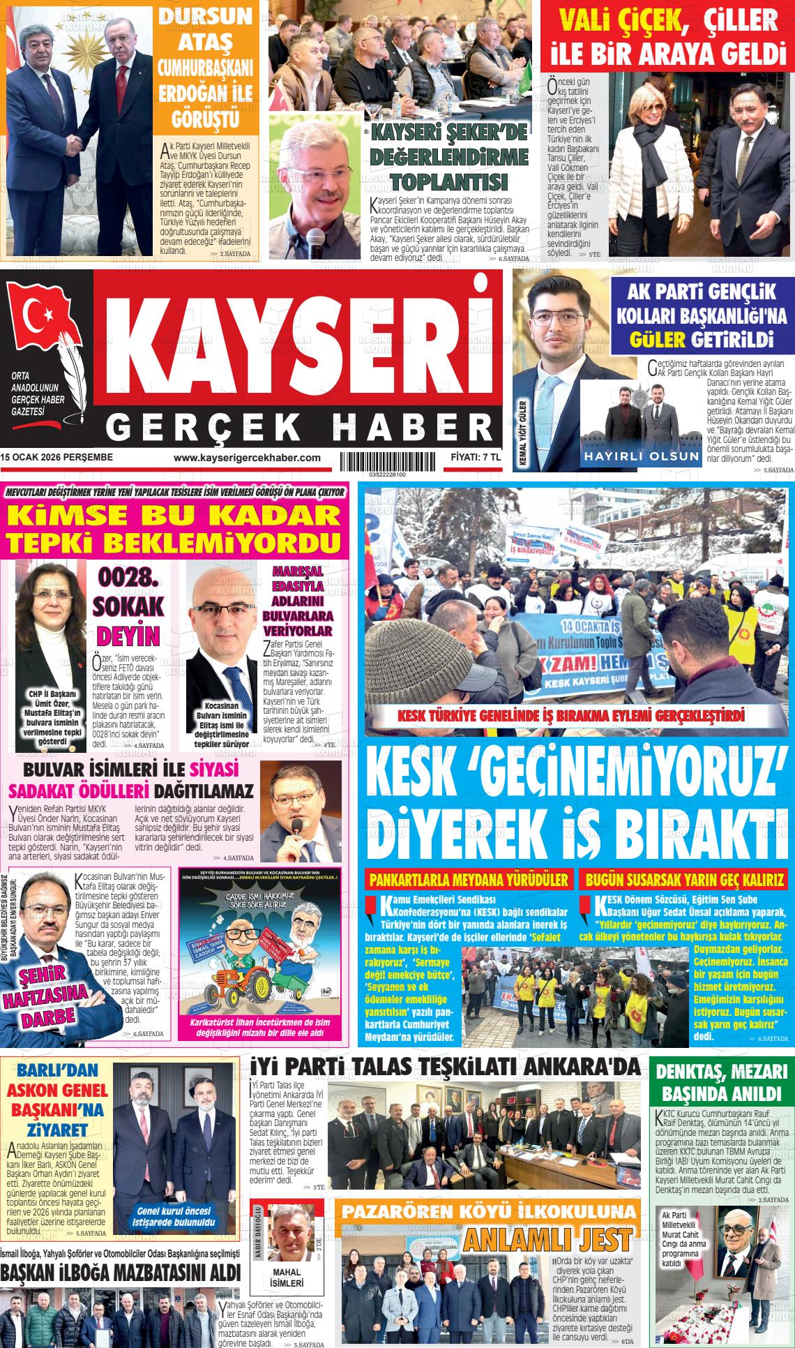 Kayseri Starhaber 15.01.2026