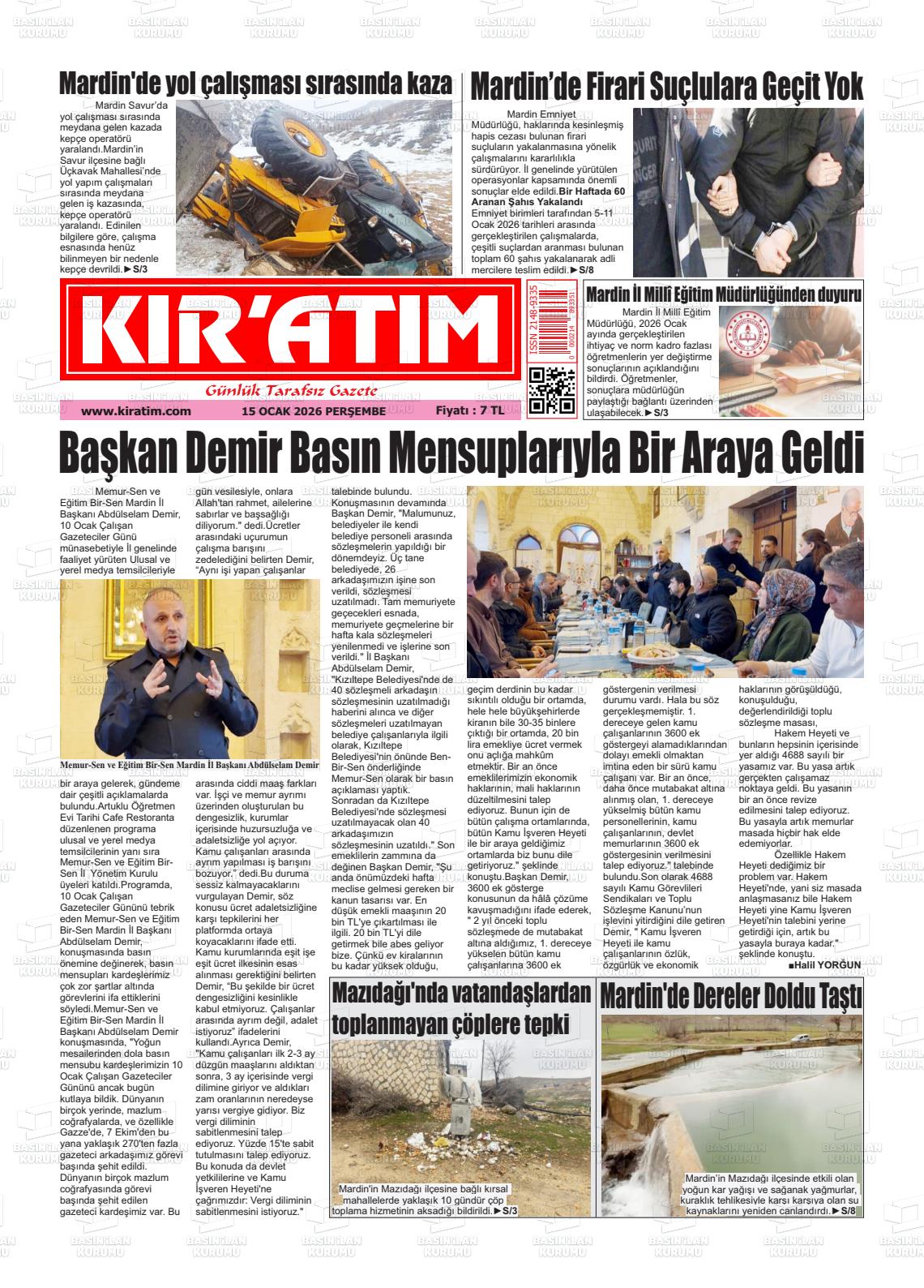 Mardin Kiratim 15.01.2026