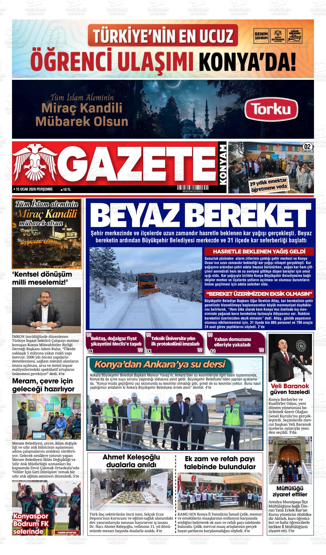 Konya Yenigun 15.01.2026