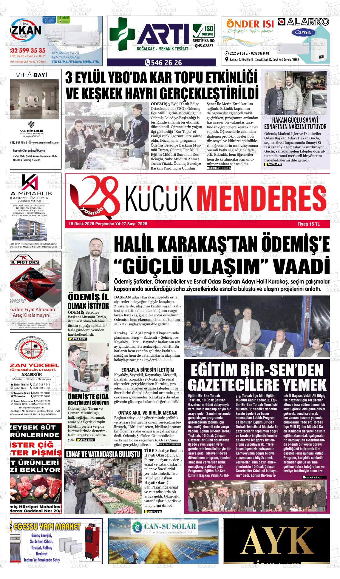 Izmir Kucukmenderes 15.01.2026