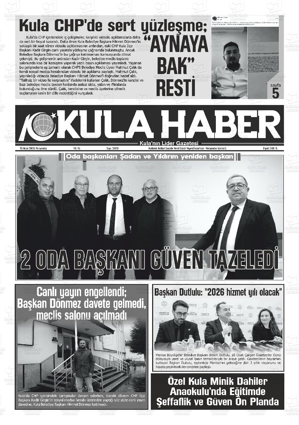Manisa Kulahaber 15.01.2026