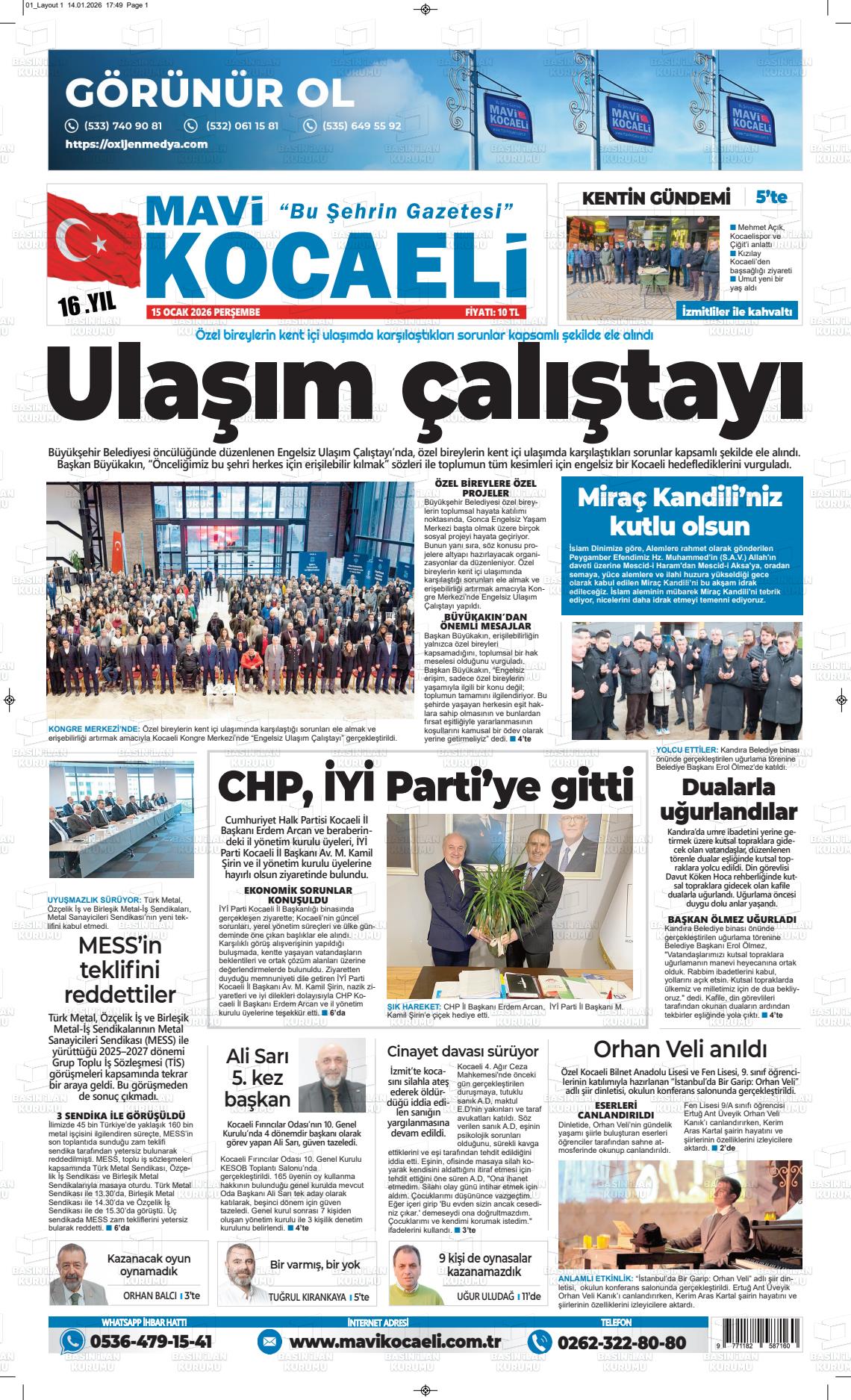Kocaeli Mavi 15.01.2026