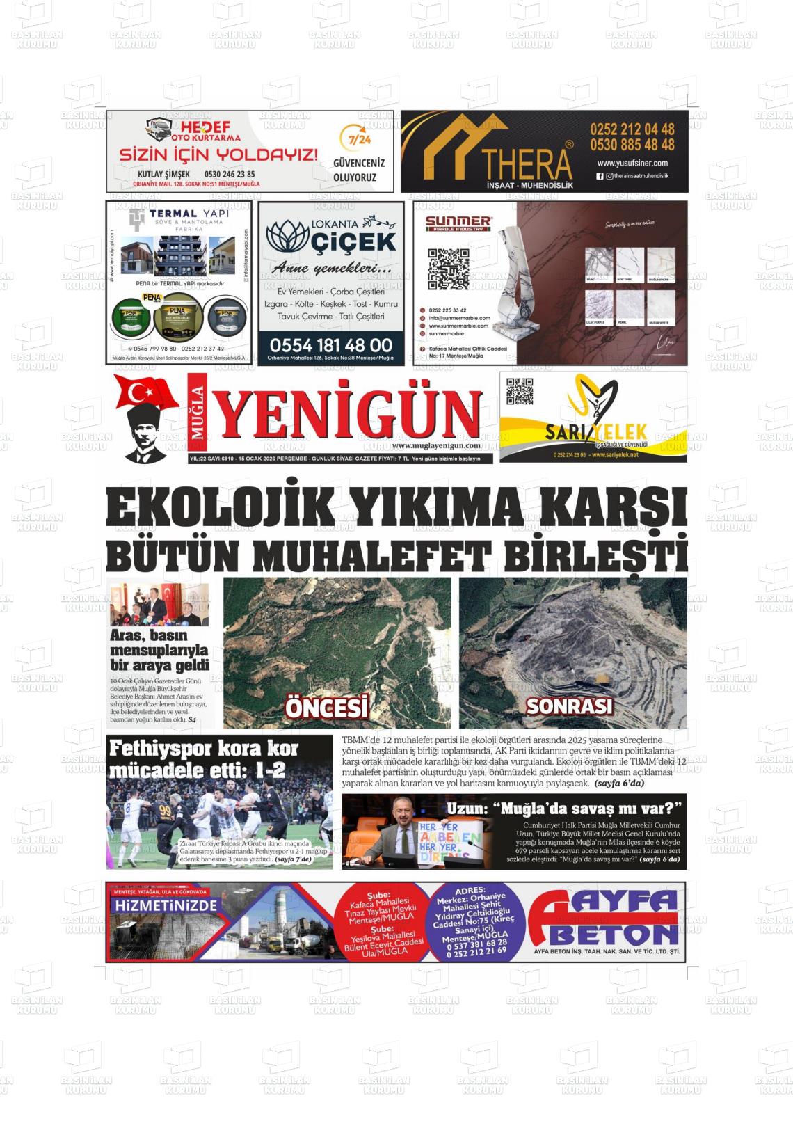 Mugla Yenigun 15.01.2026