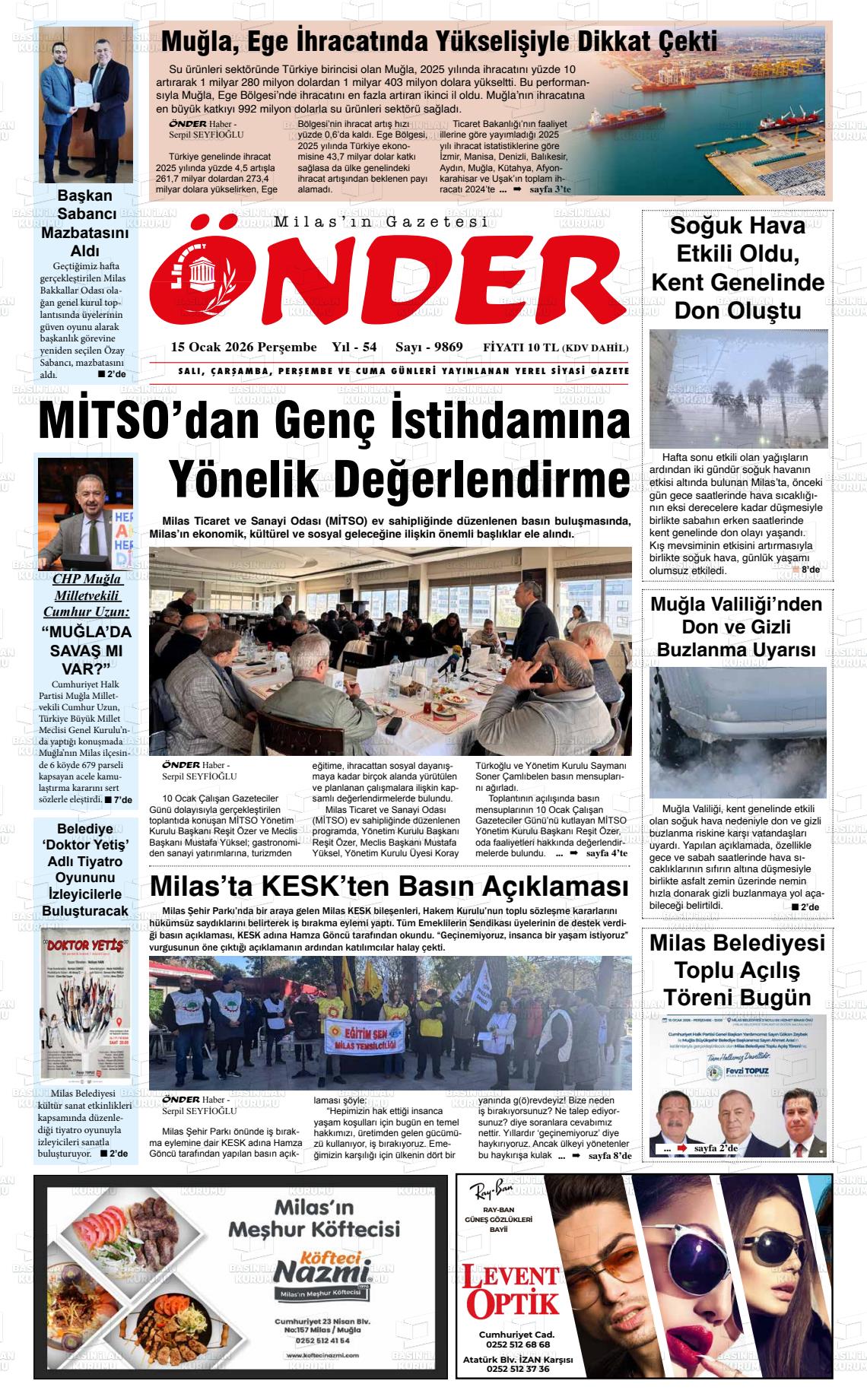 Mugla Onder 15.01.2026