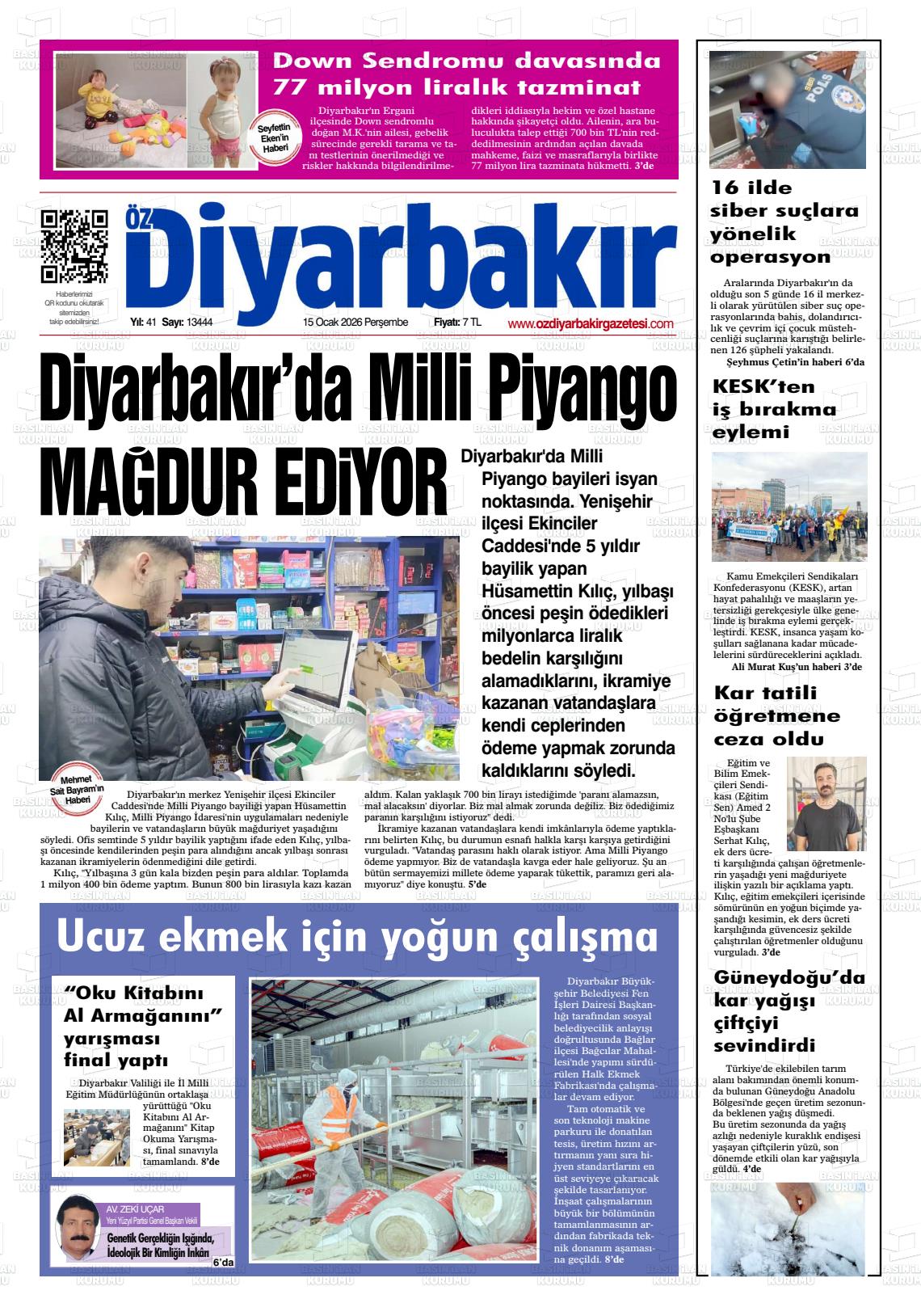 Diyarbakir Oz 15.01.2026