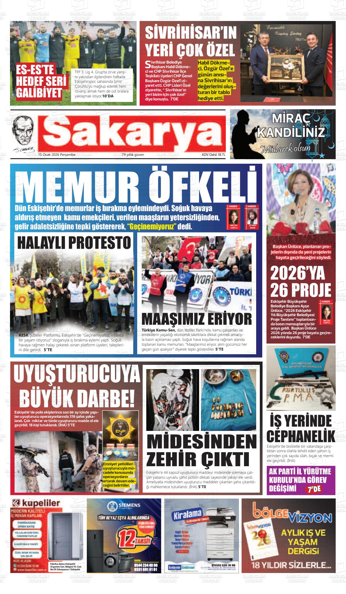 Eskisehir Sakarya 15.01.2026