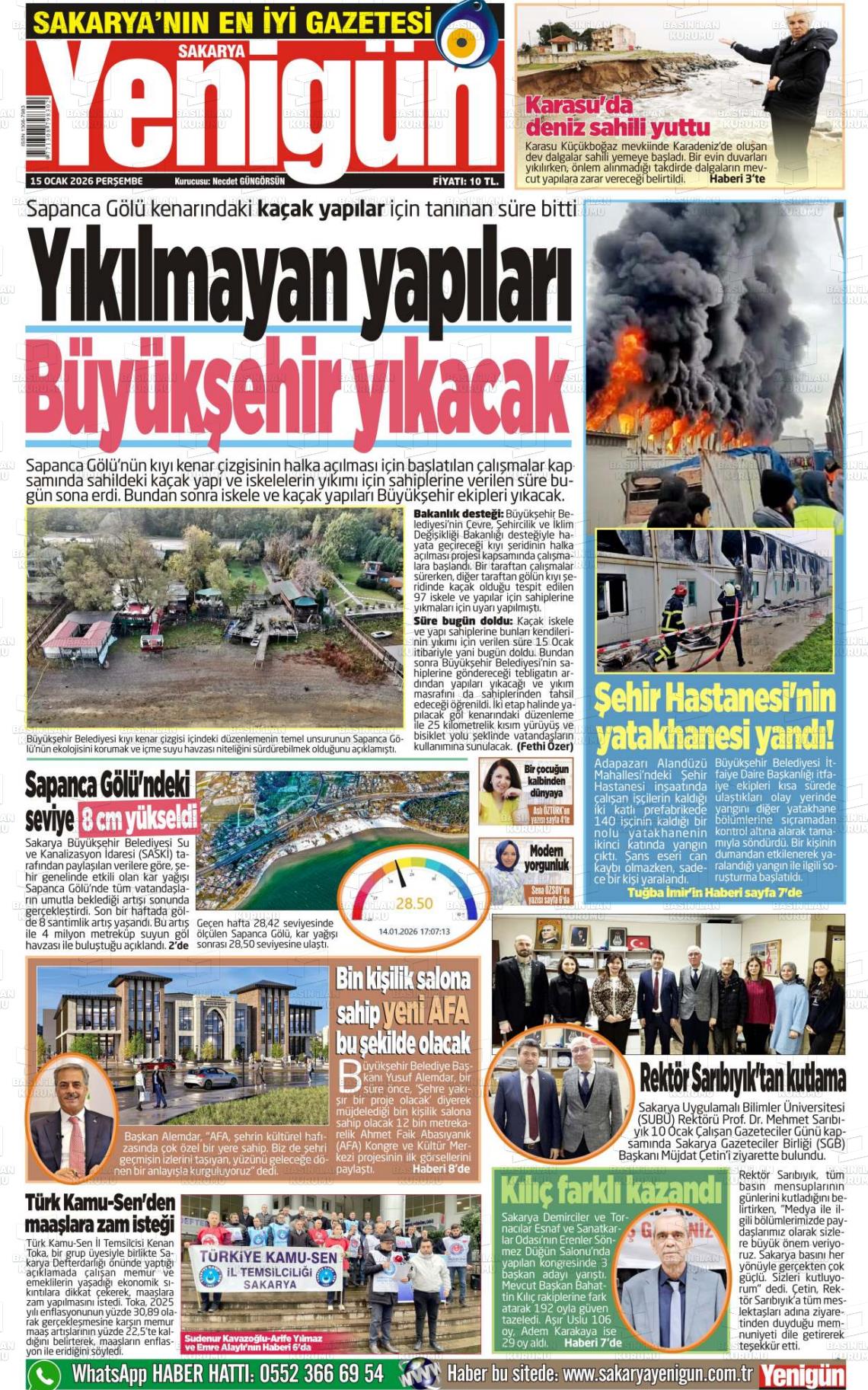 Sakarya Yenigun 15.01.2026