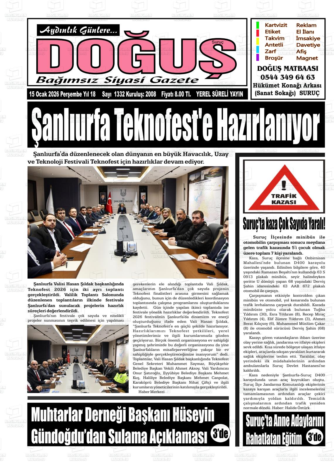 Sanliurfa Surucdogus 15.01.2026