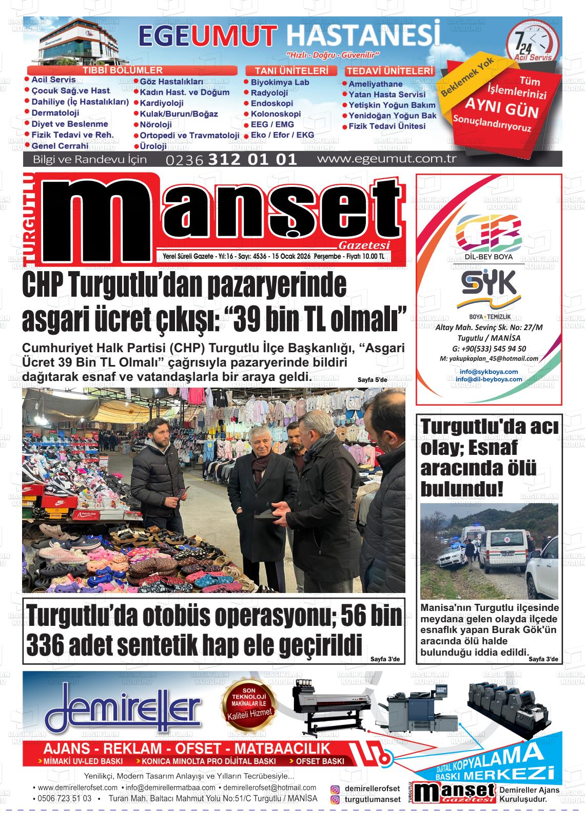 Manisa Turgutlumanset 15.01.2026