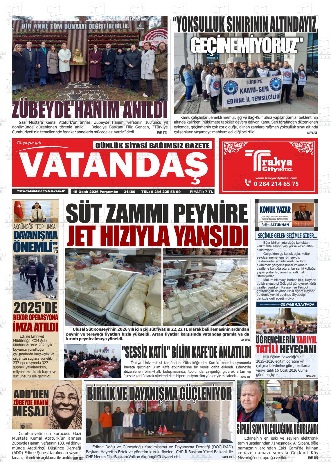 Edirne Vatandas 15.01.2026