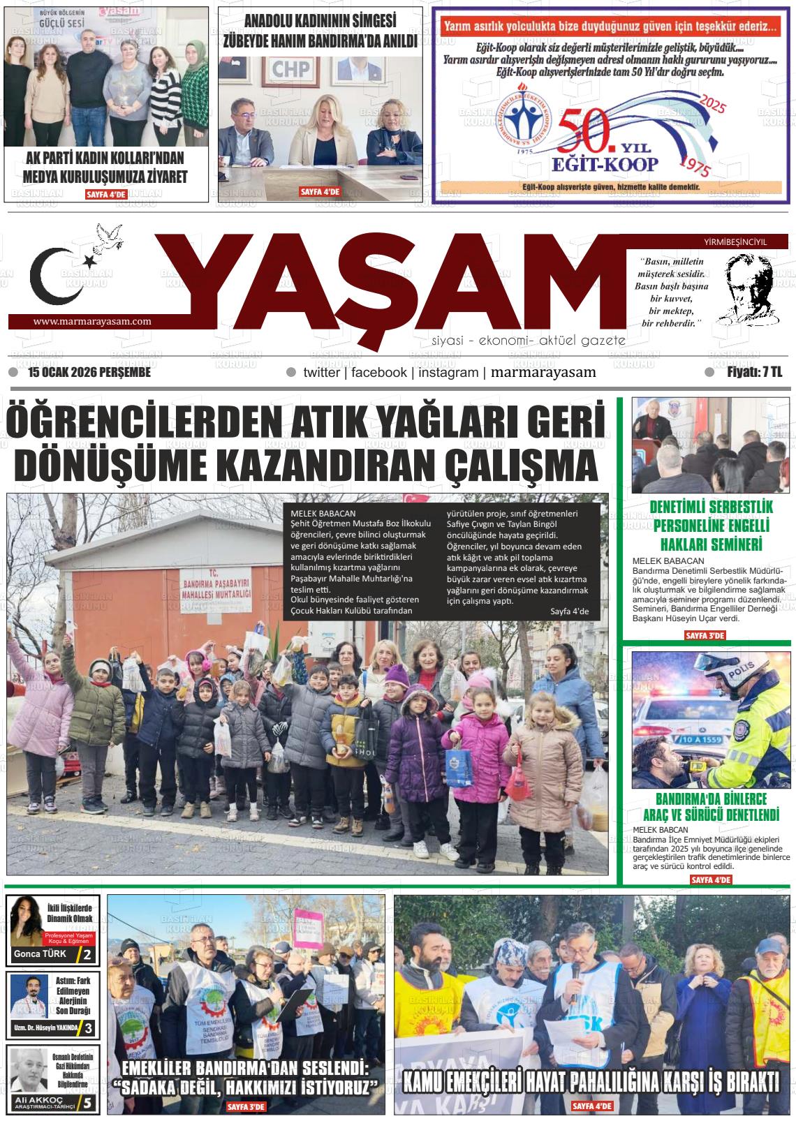 Canakkale Yasam 15.01.2026