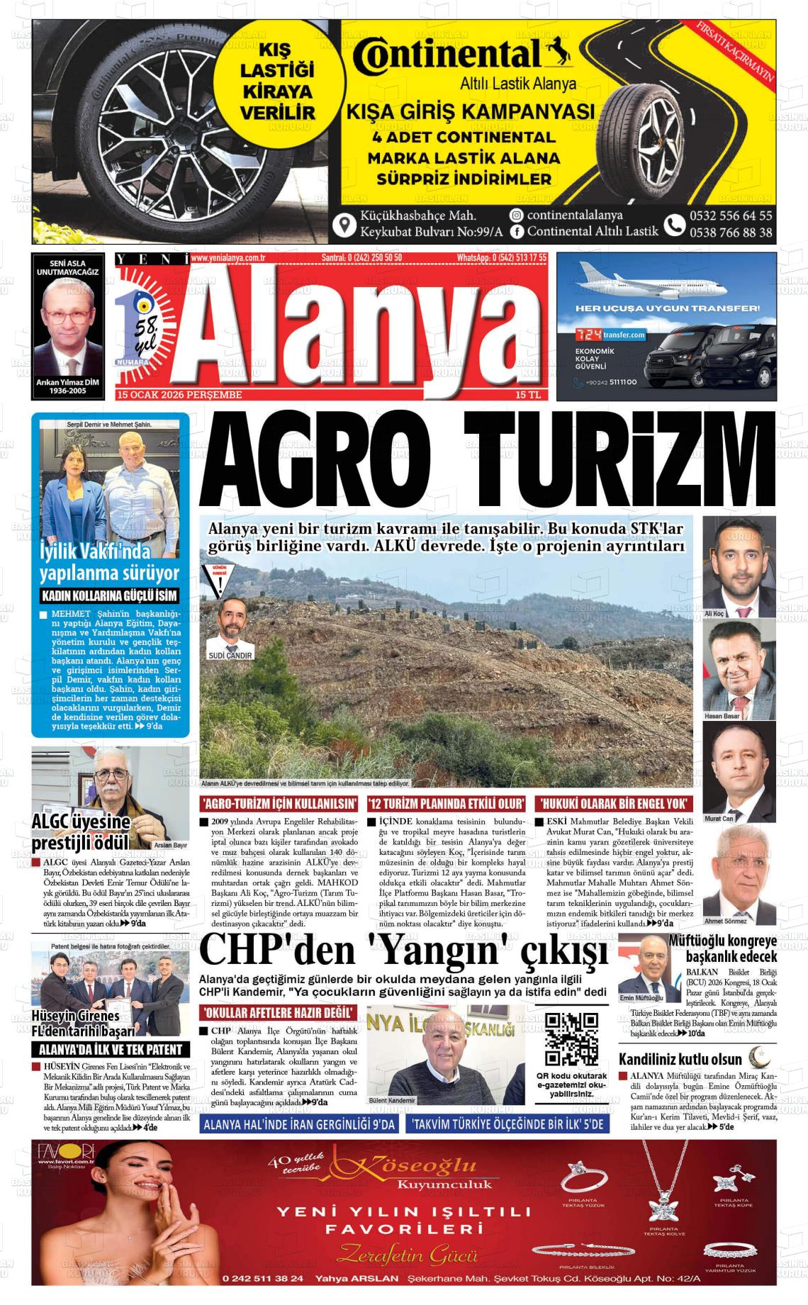 Antalya Yenialanya 15.01.2026
