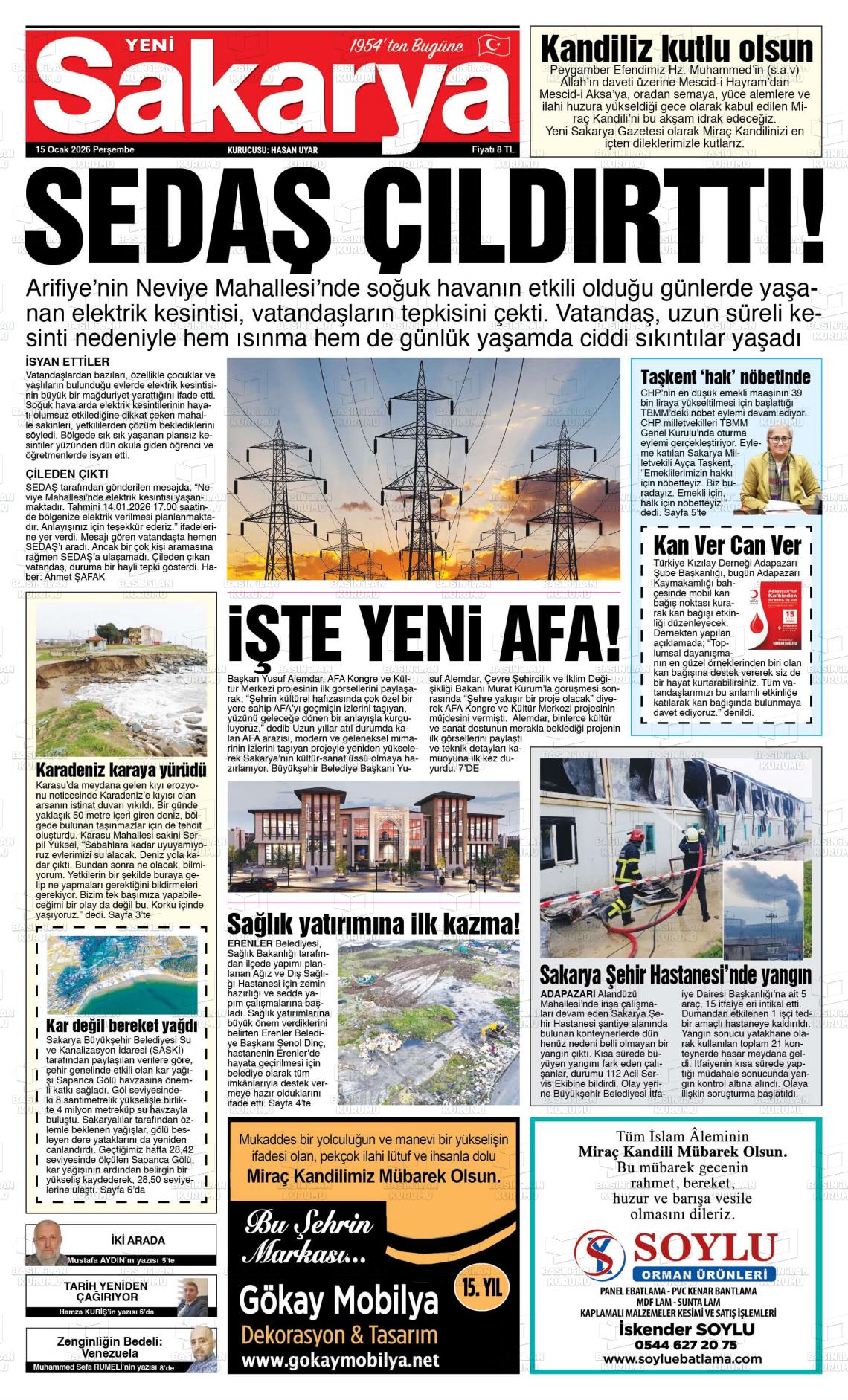 Sakarya Yeni 15.01.2026