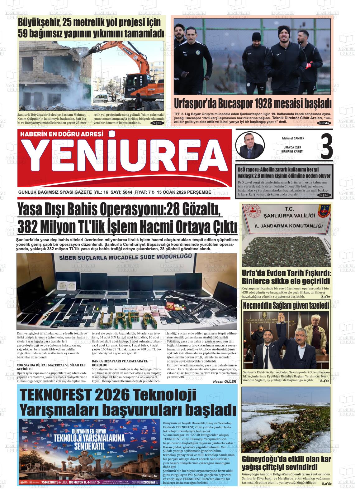 Sanliurfa Yeniurfa 15.01.2026