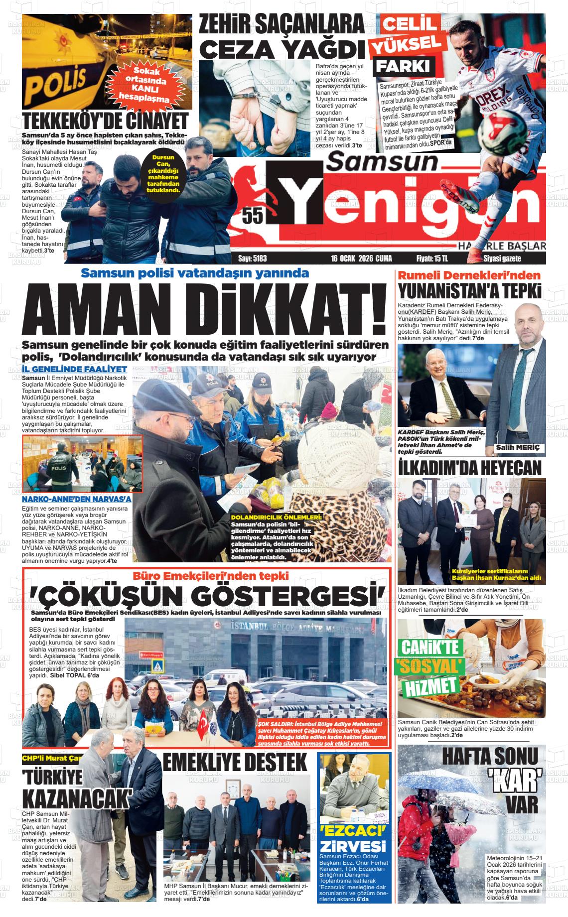 Samsun 55 Yenigun 16.01.2026