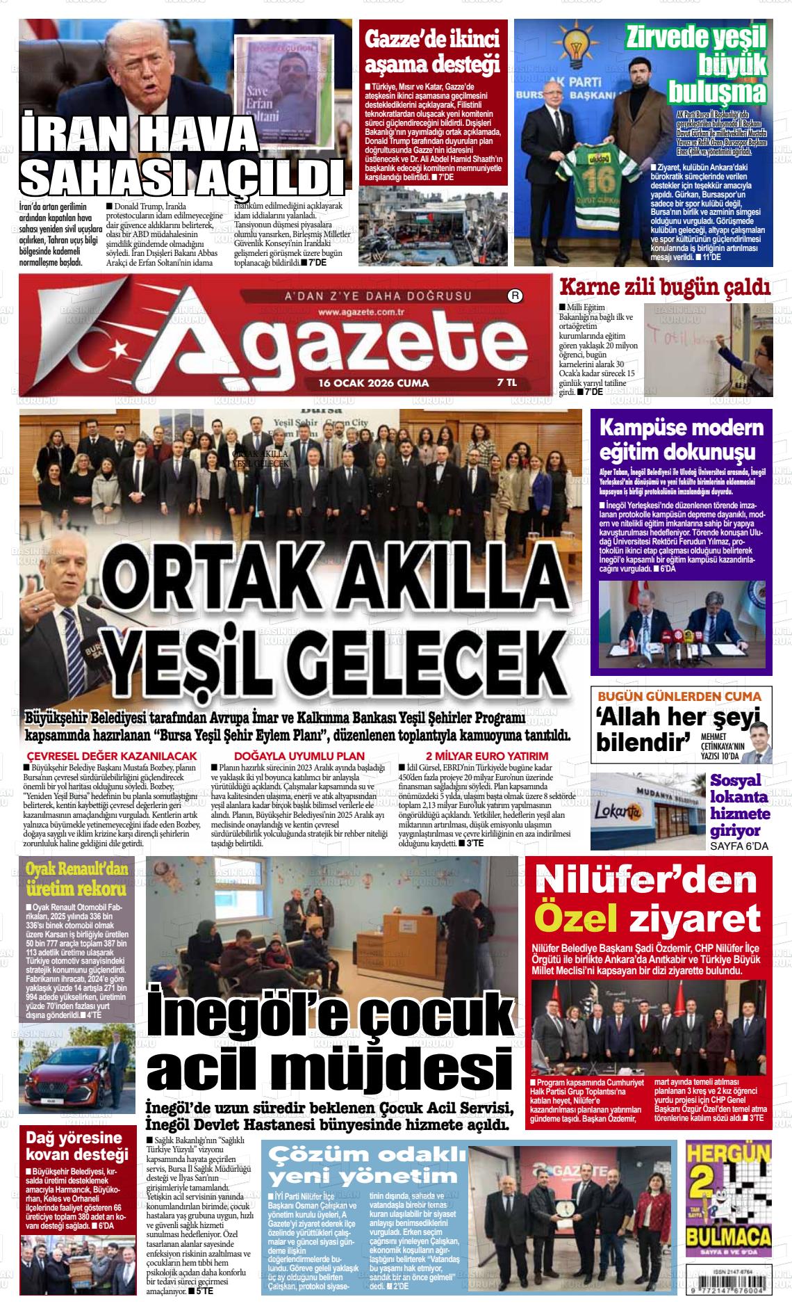 Bursa Agazete 16.01.2026