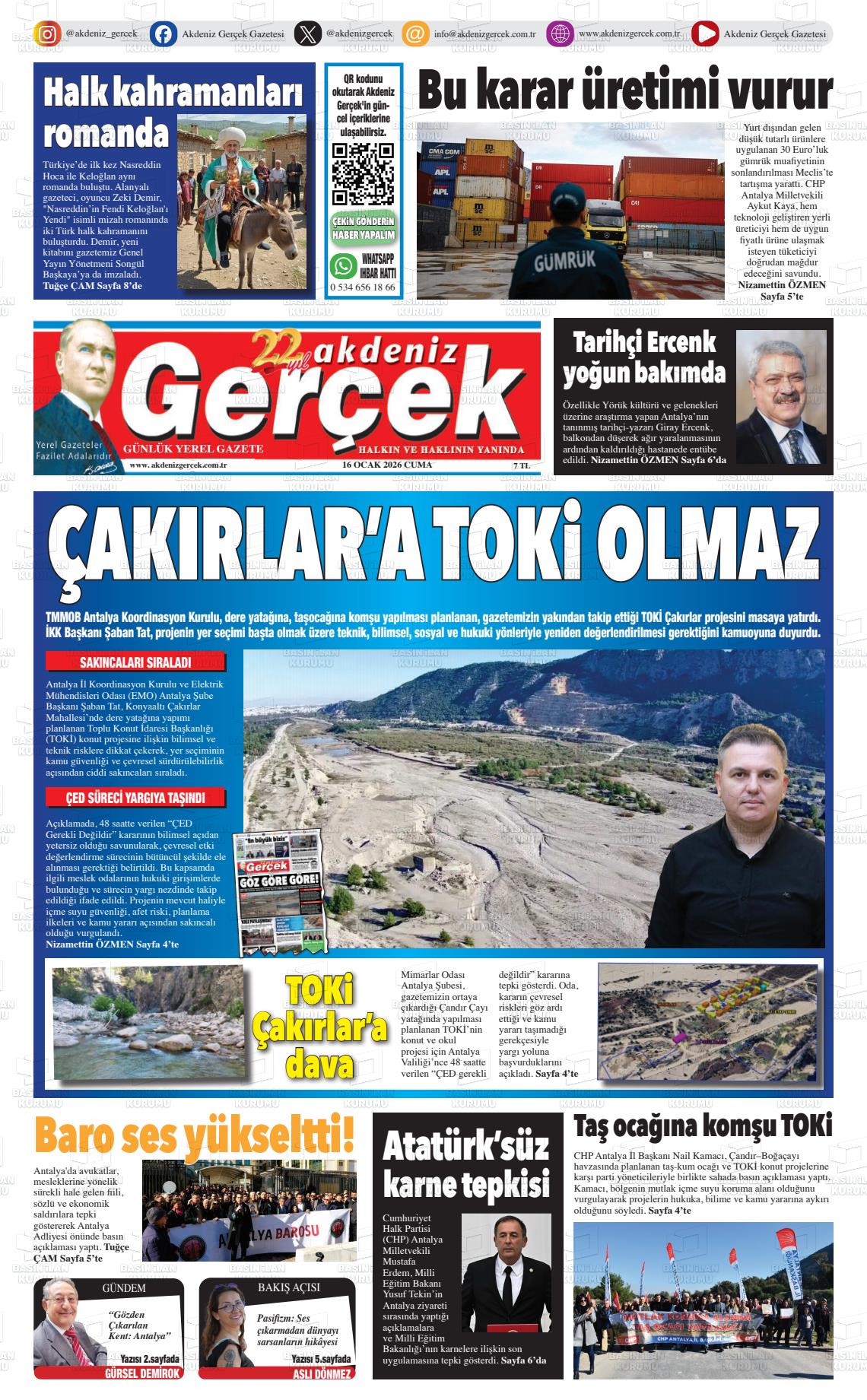 Antalya Akdenizgercek 16.01.2026