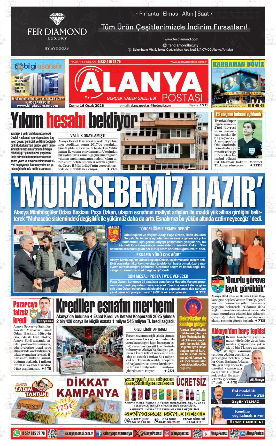 Antalya Alanyapostasi 16.01.2026