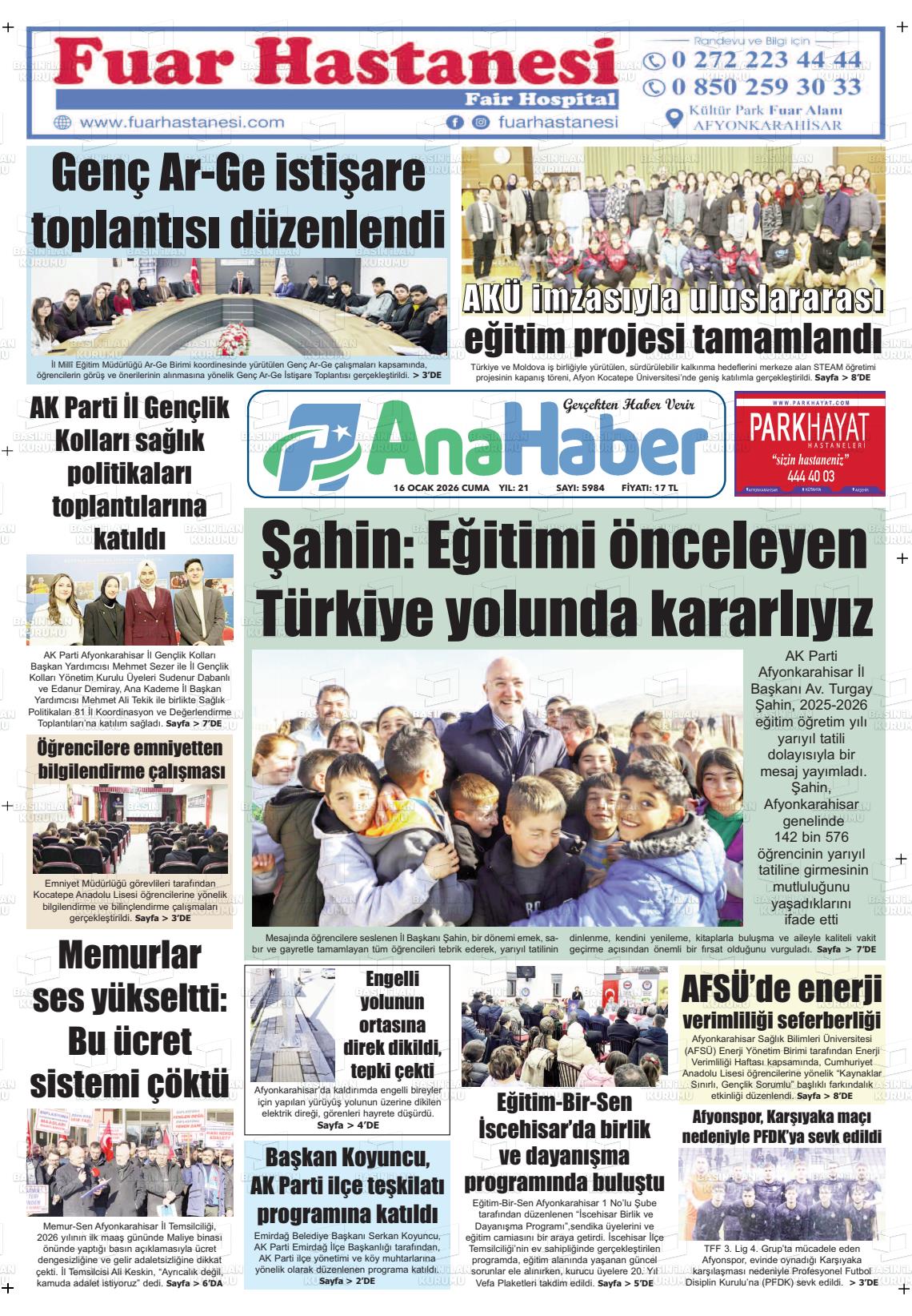 Afyonkarahisar Anahaber 16.01.2026