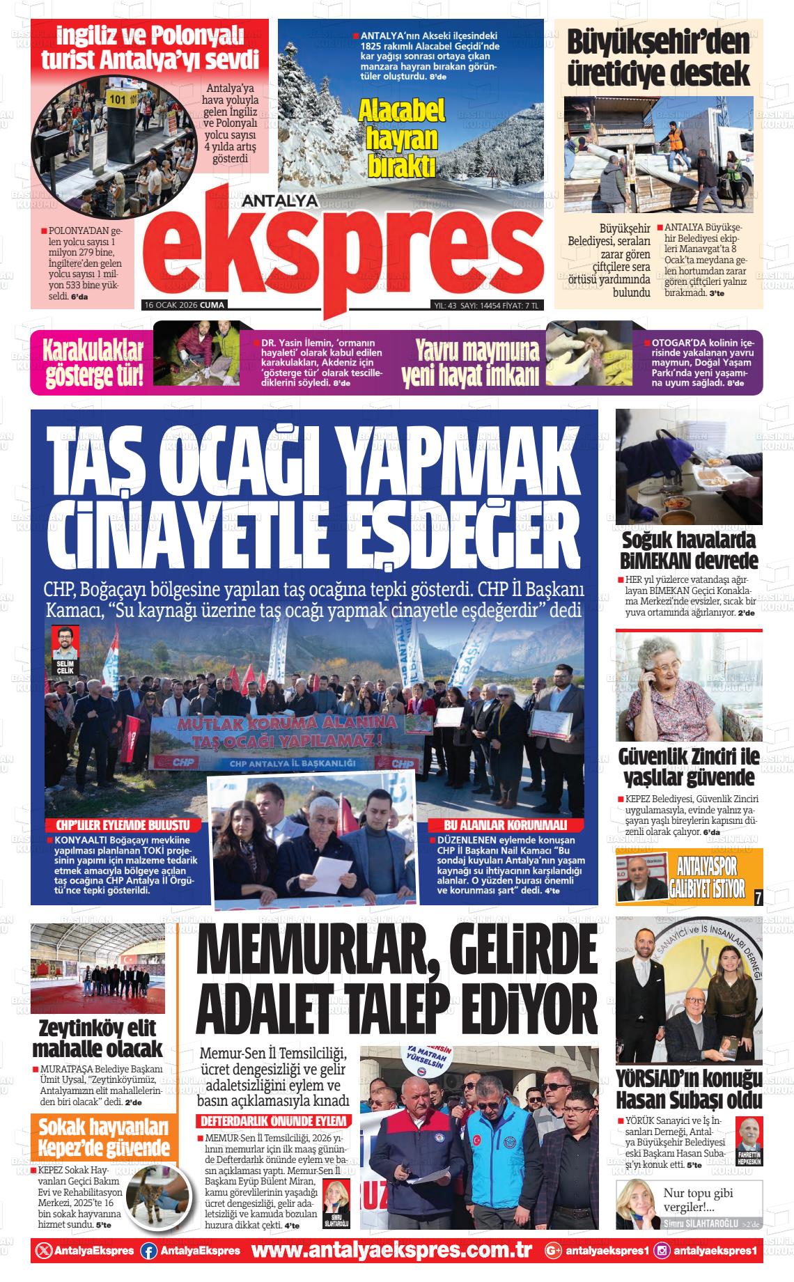 Antalya Ekspres 16.01.2026