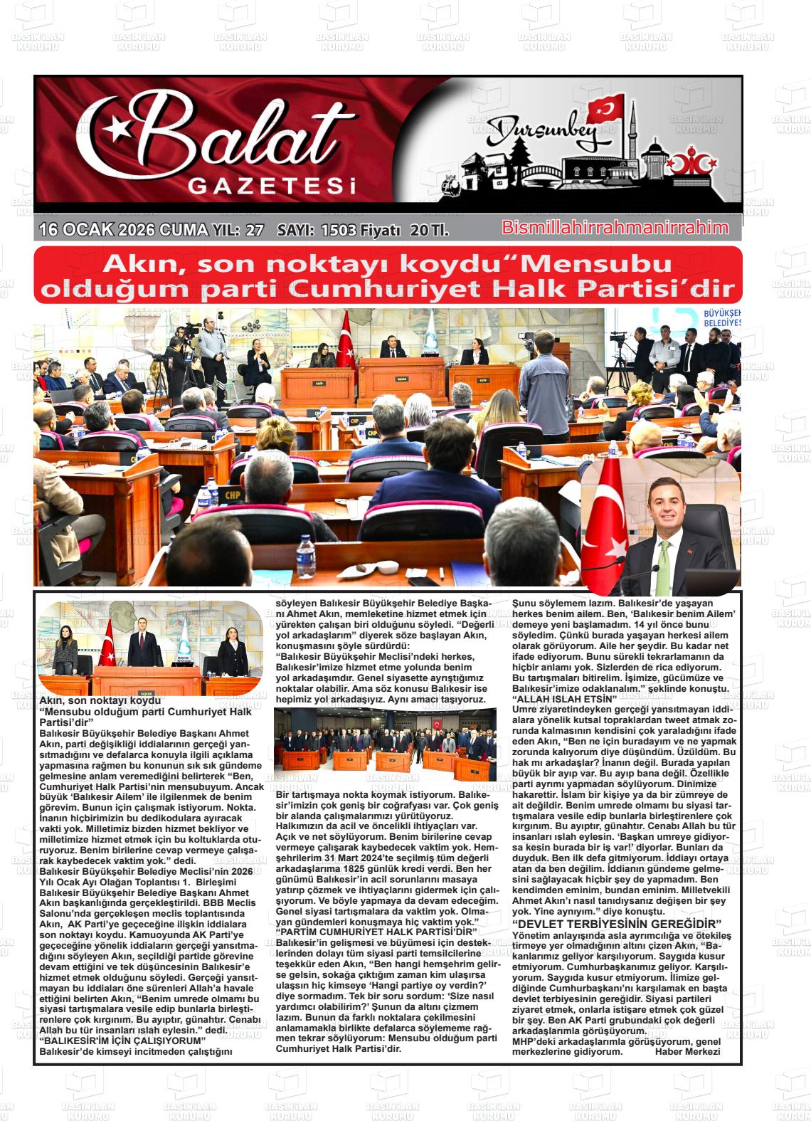 Balikesir Balat 16.01.2026