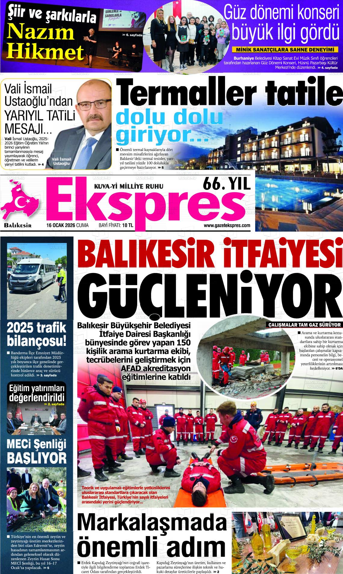 Balikesir Ekspres 16.01.2026
