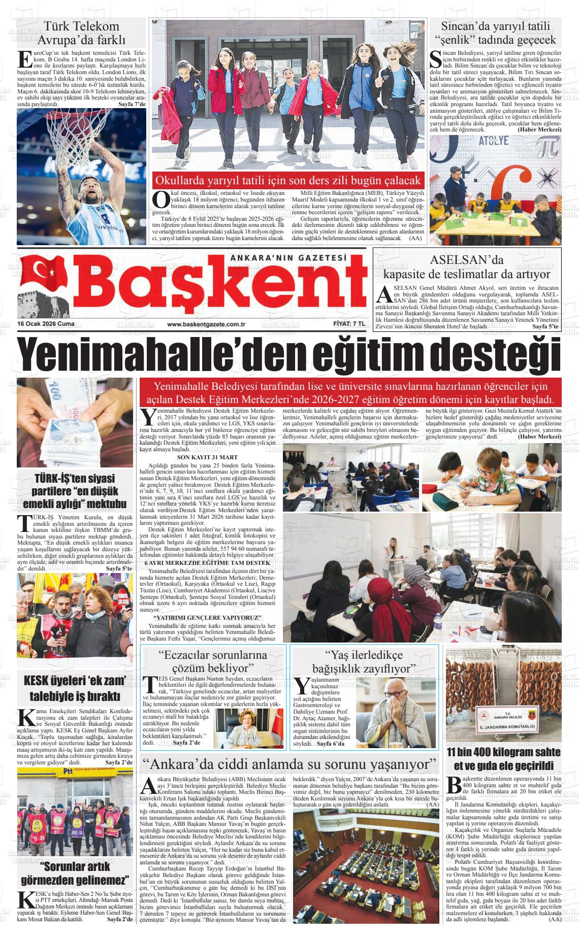 Ankara Baskent 16.01.2026