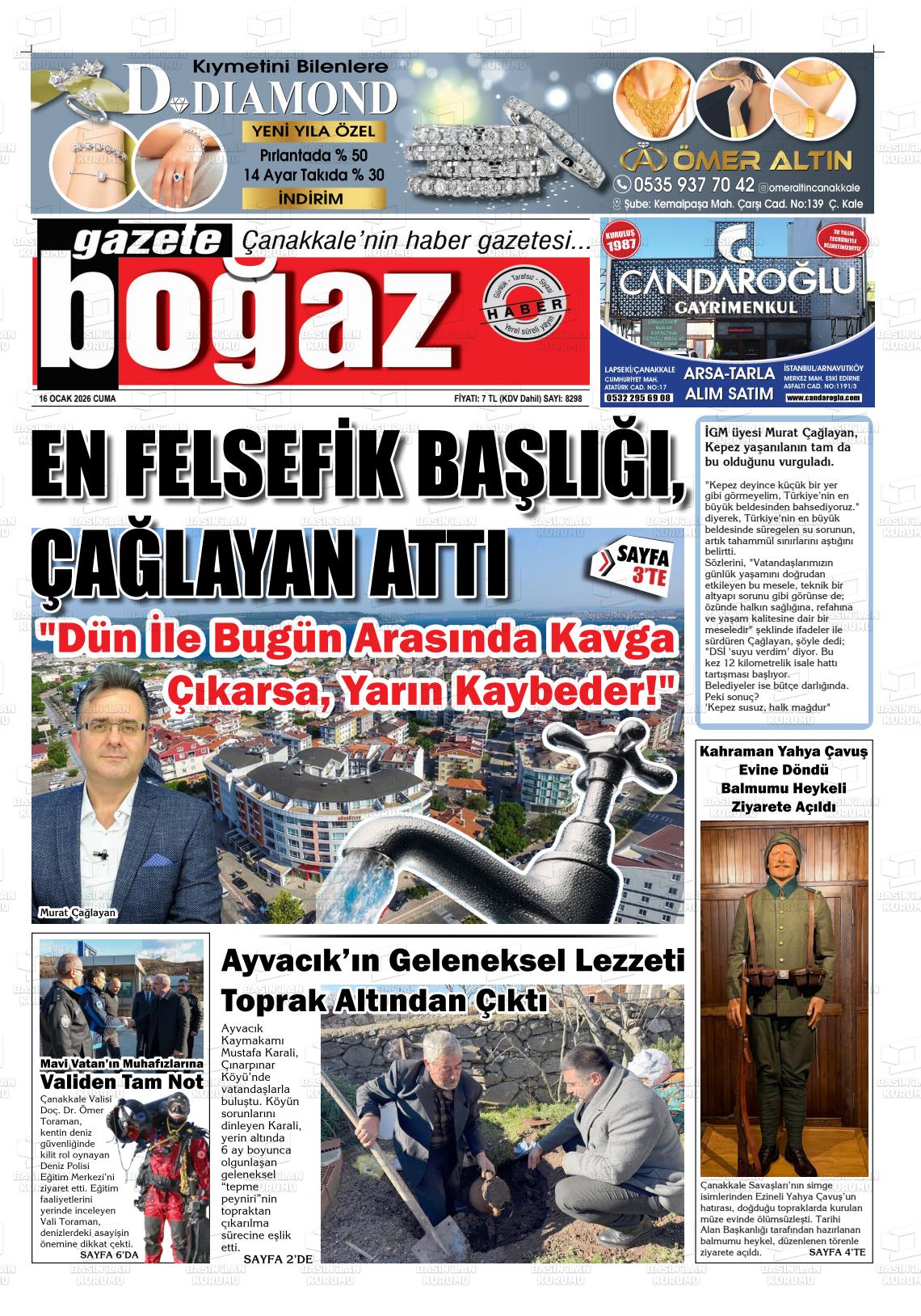 Canakkale Bogaz 16.01.2026