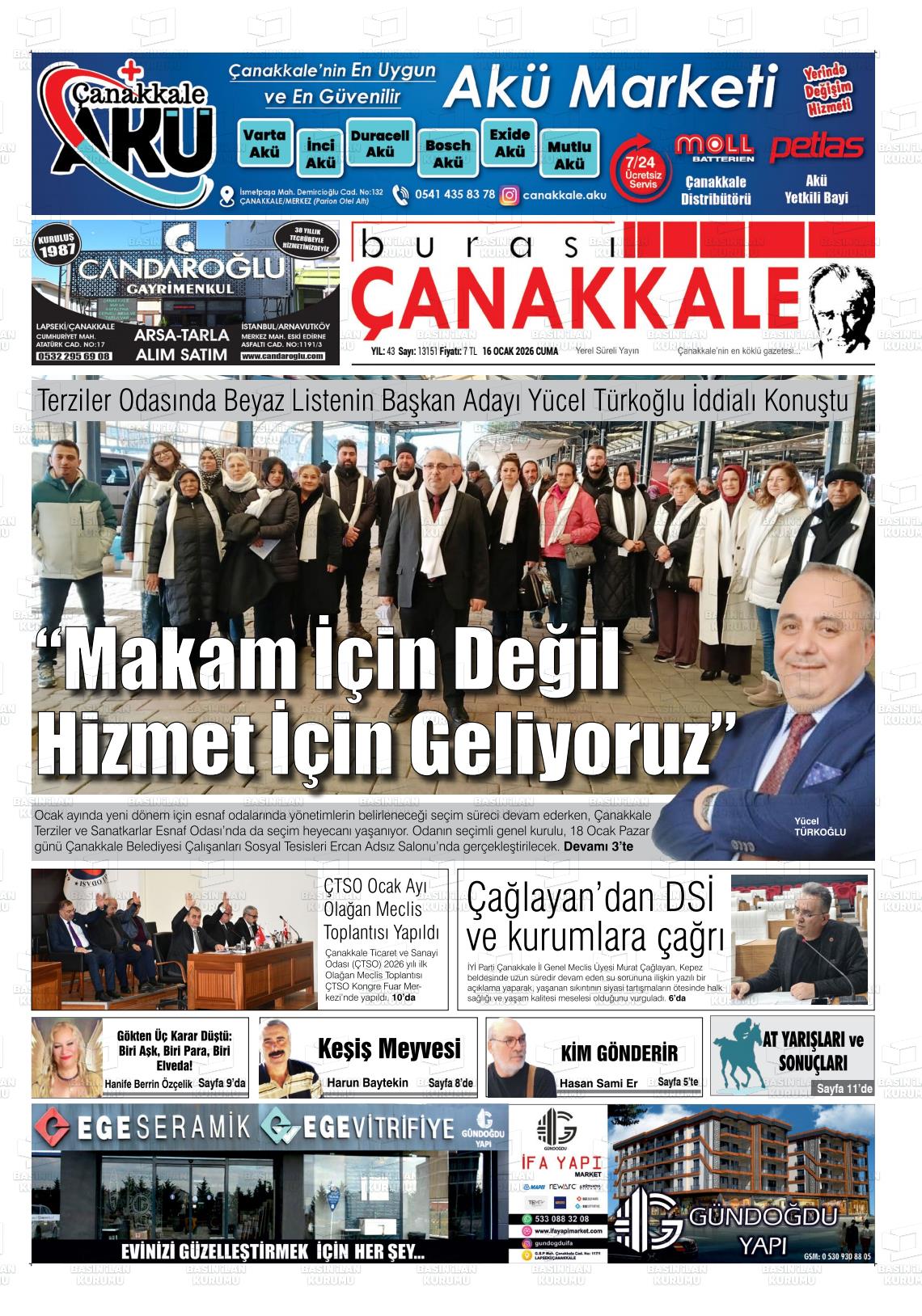 Canakkale Burasi 16.01.2026