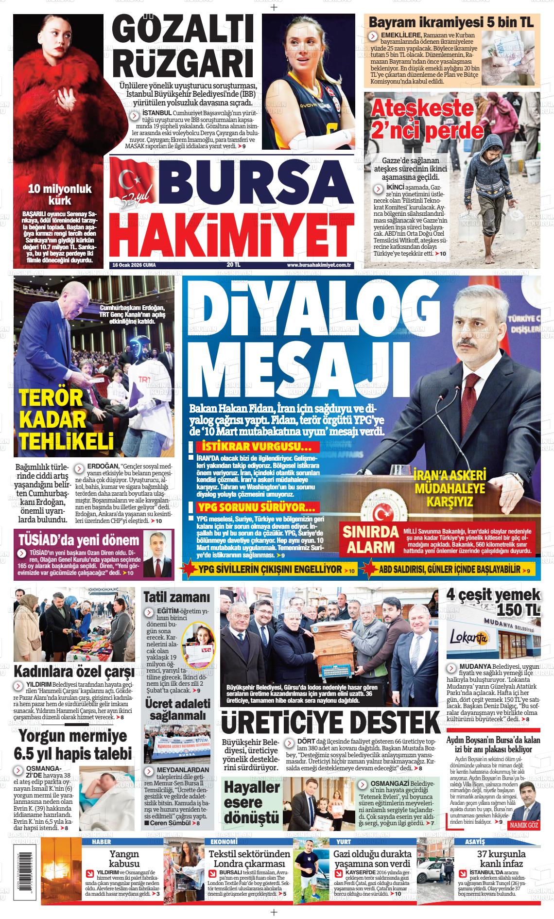 Bursa Hakimiyet 16.01.2026