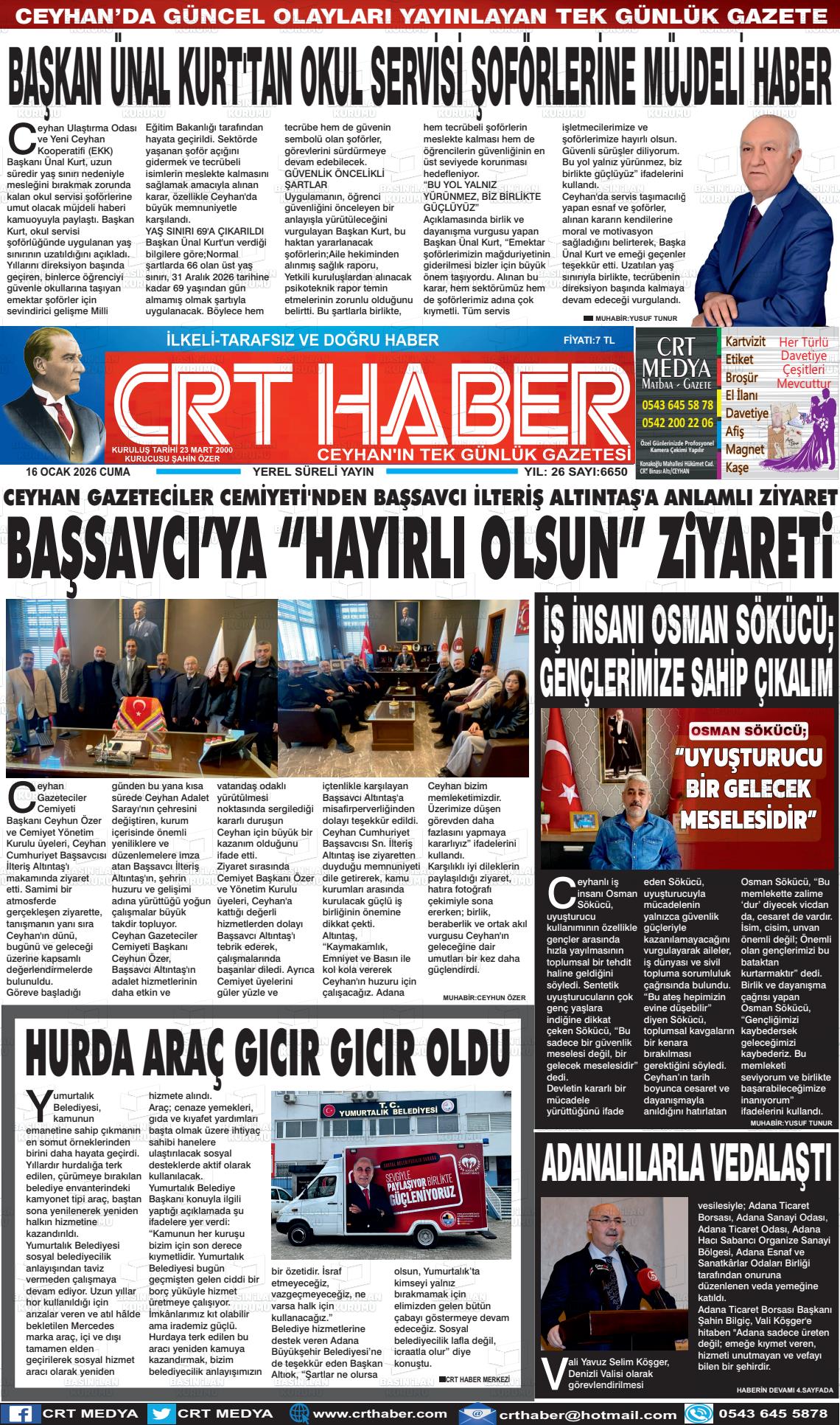 Adana Crthaber 16.01.2026