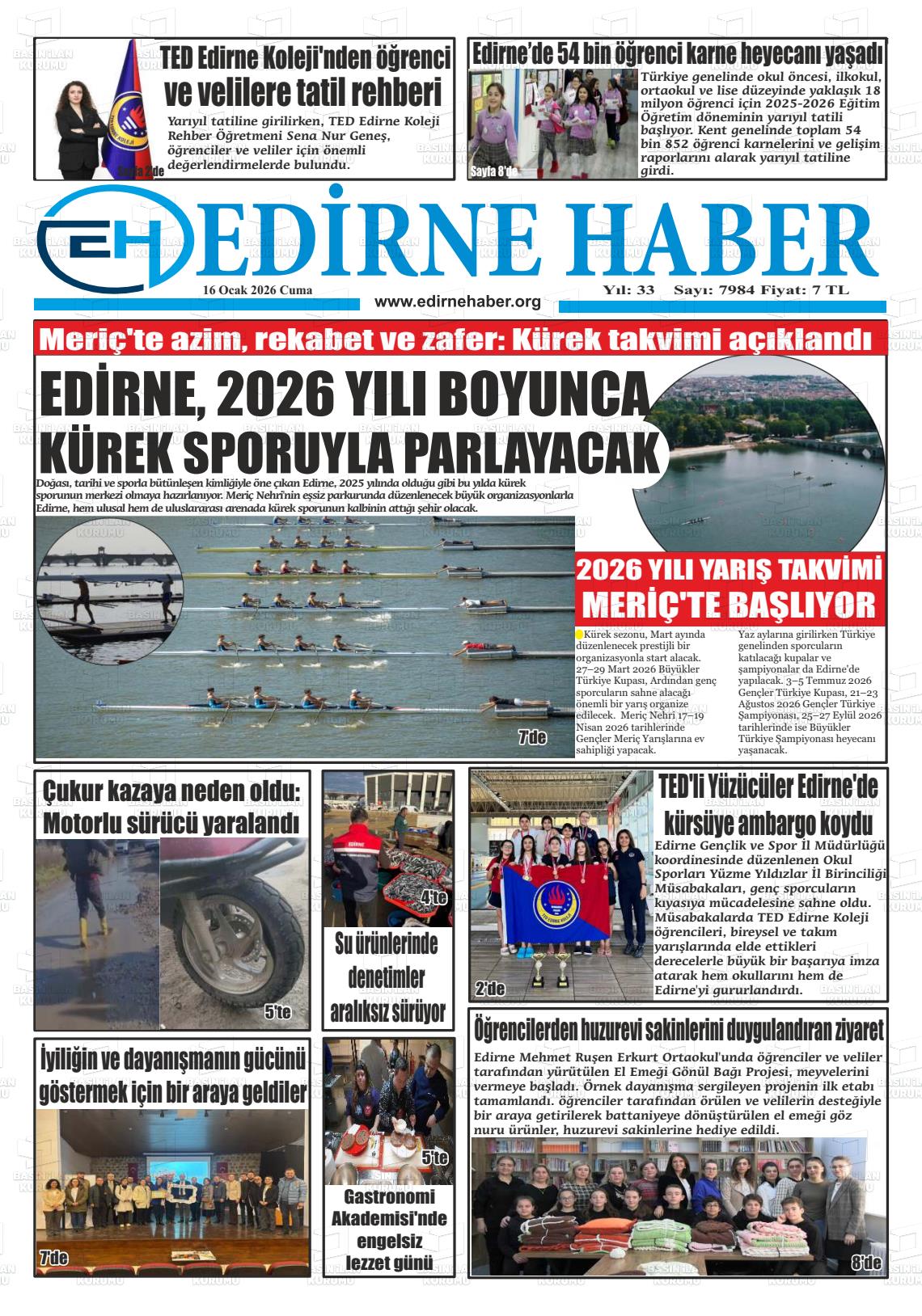 Edirne Haber 16.01.2026
