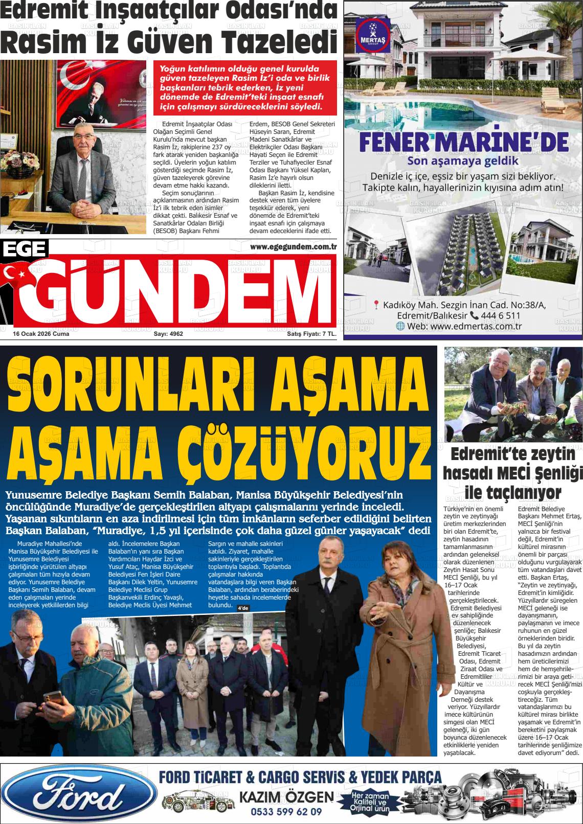 Balikesir Egegundem 16.01.2026