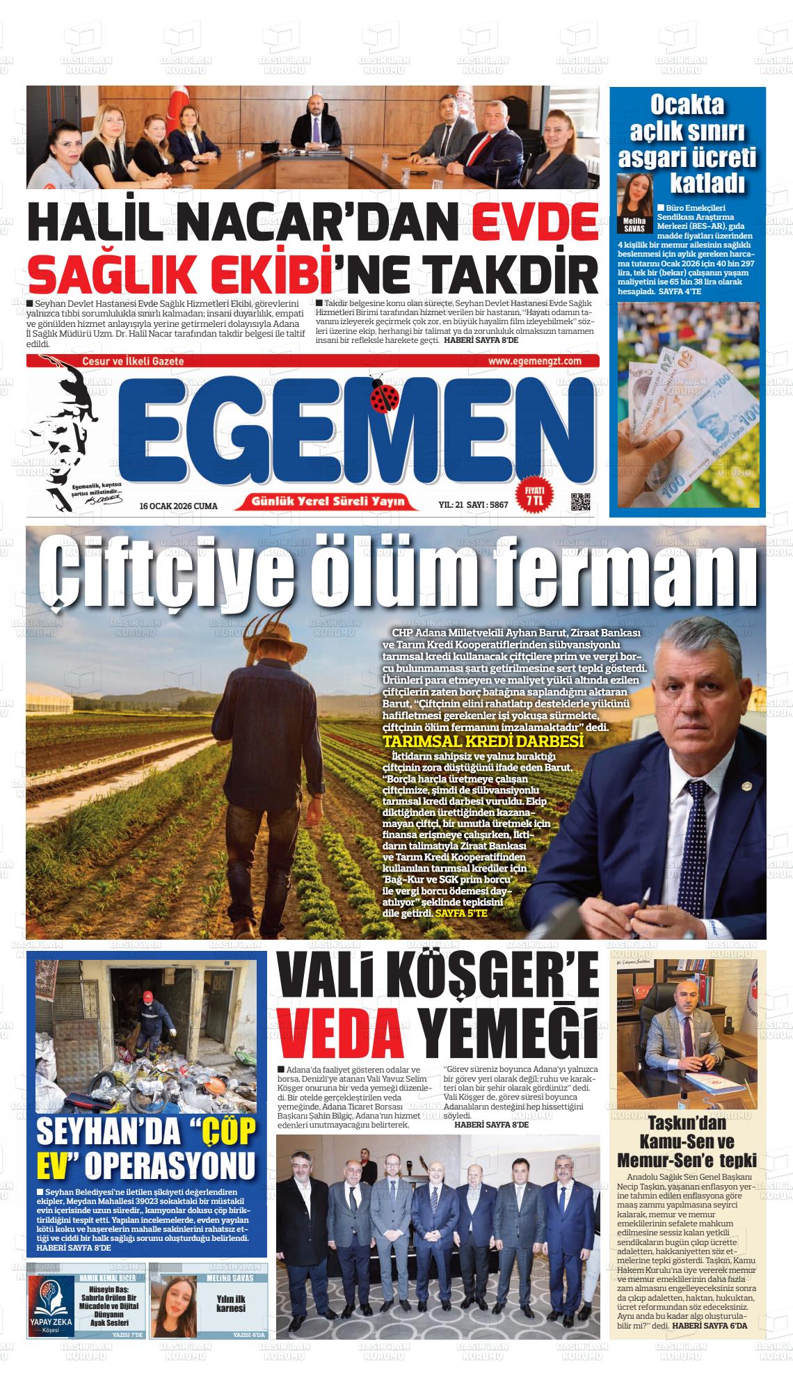 Adana Egemen 16.01.2026