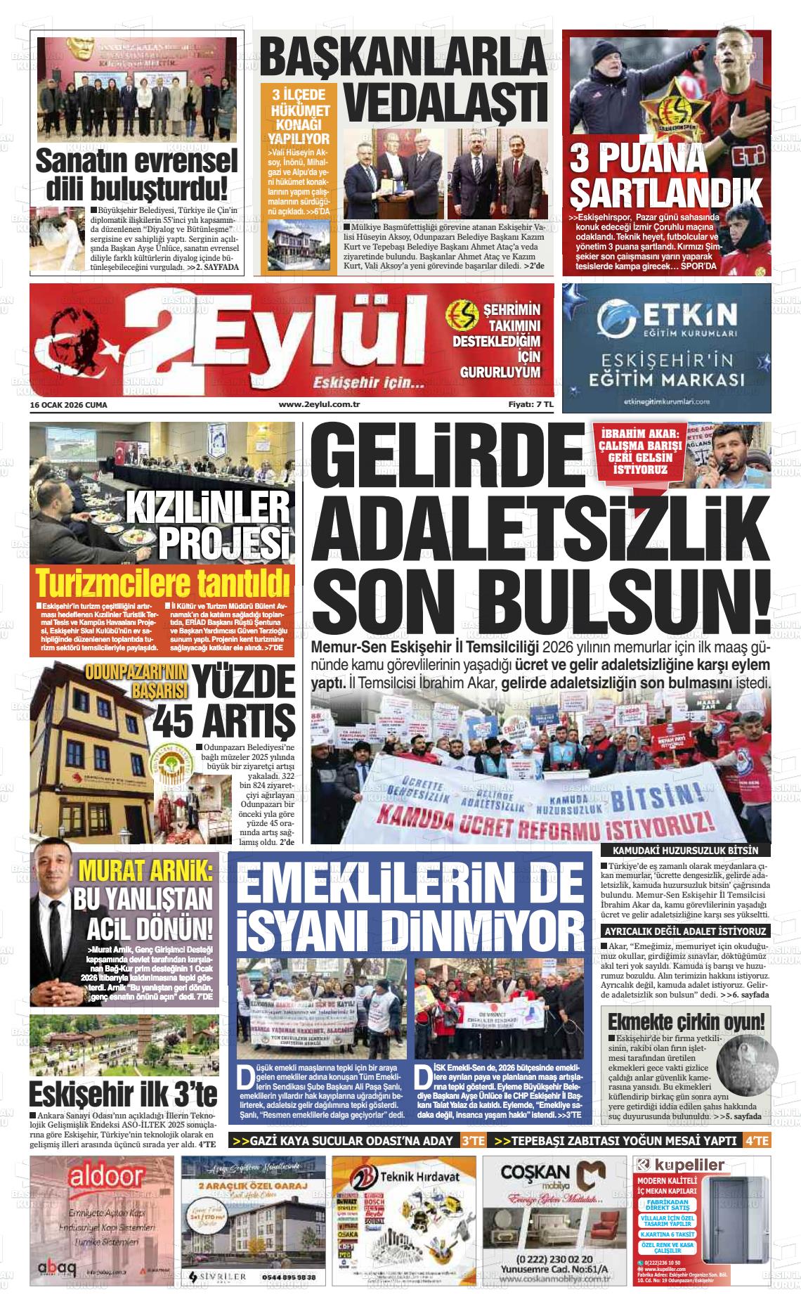 Eskisehir 2 Eylul 16.01.2026