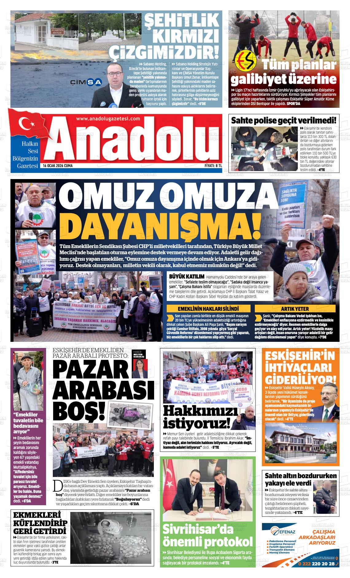 Eskisehir Anadolu 16.01.2026