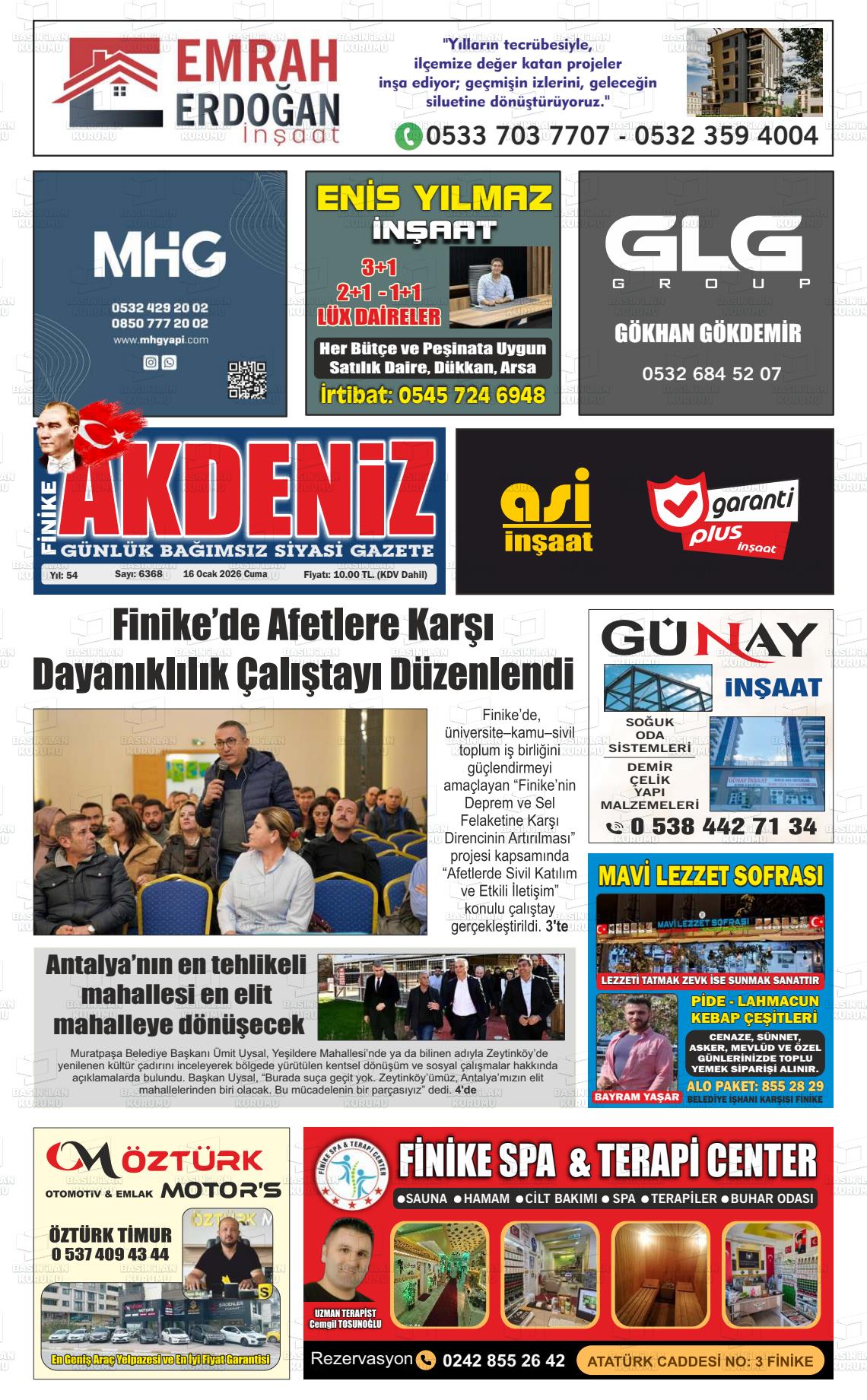 Antalya Finikeakdeniz 16.01.2026