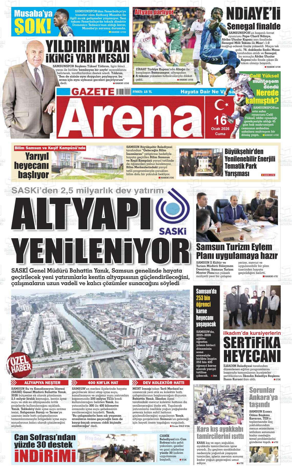 Samsun Gazetearena 16.01.2026