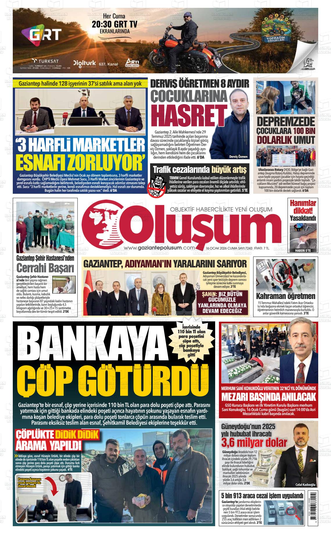 Gaziantep Olusum 16.01.2026