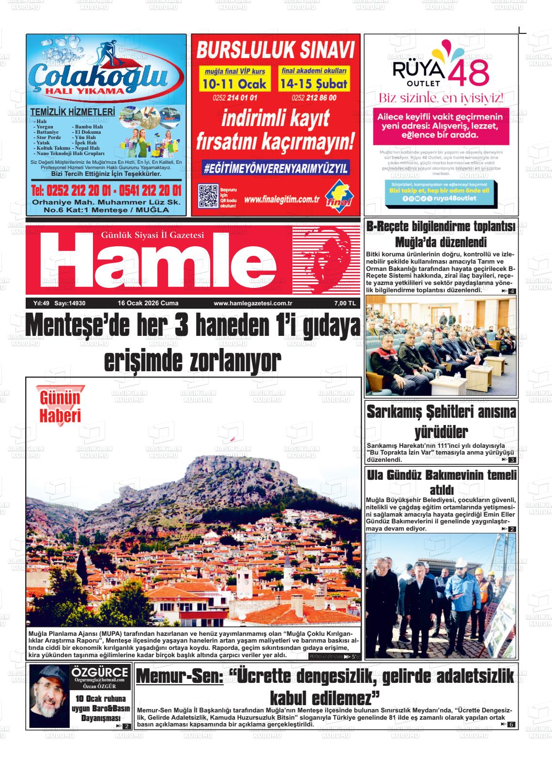 Mugla Hamle 16.01.2026